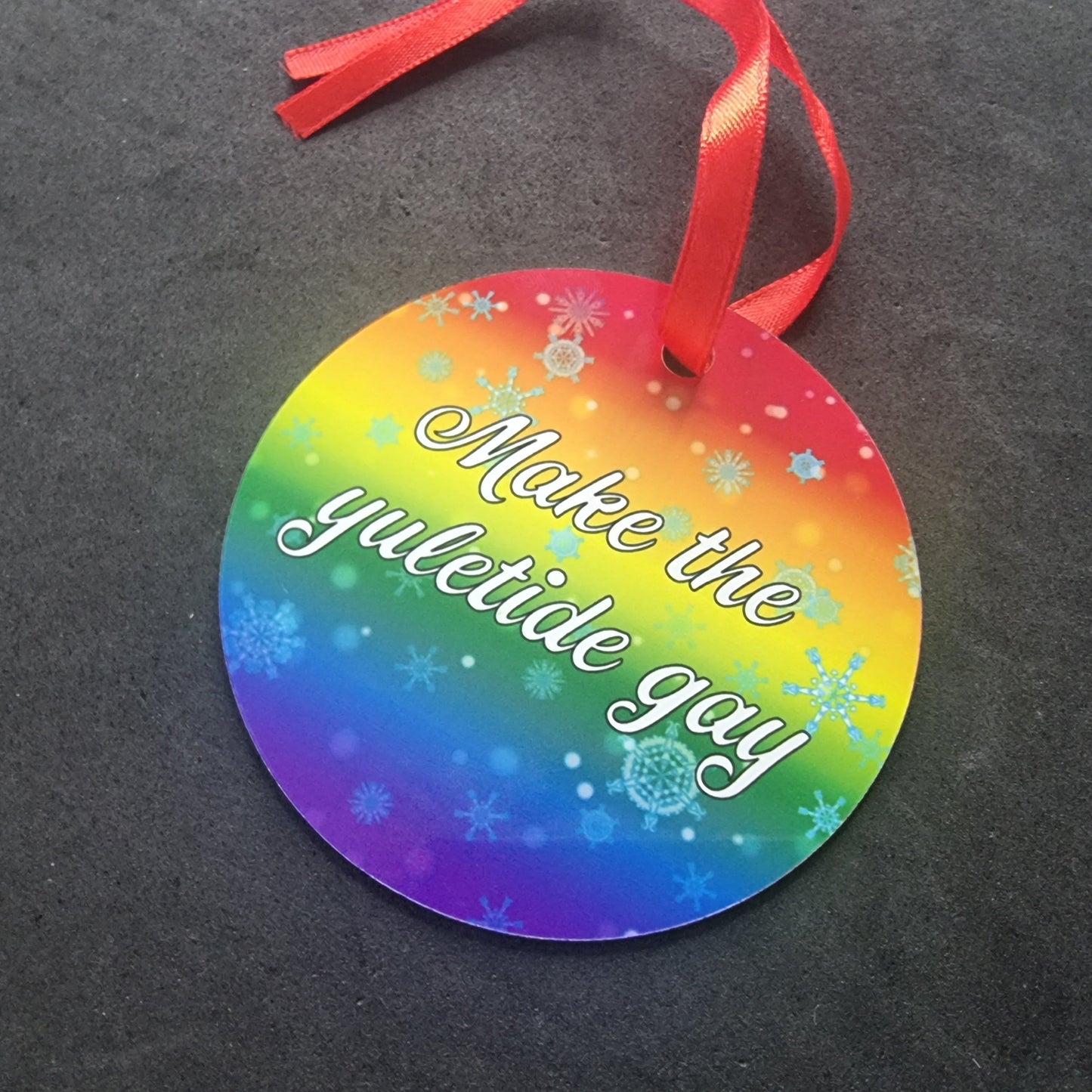 'Make the Yuletide gay' tree decoration | LGBTQ Pride Christmas decoration