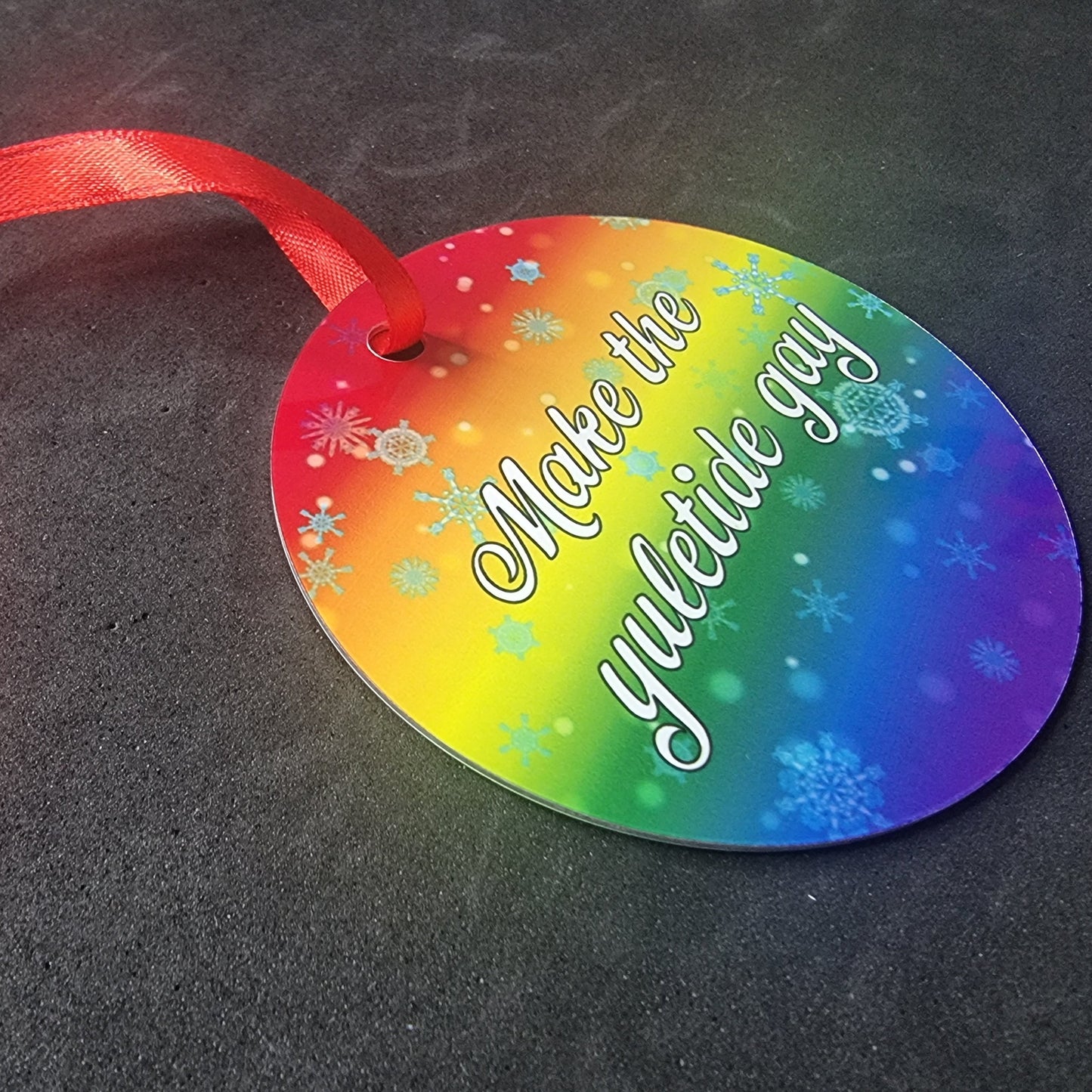 'Make the Yuletide gay' tree decoration | LGBTQ Pride Christmas decoration