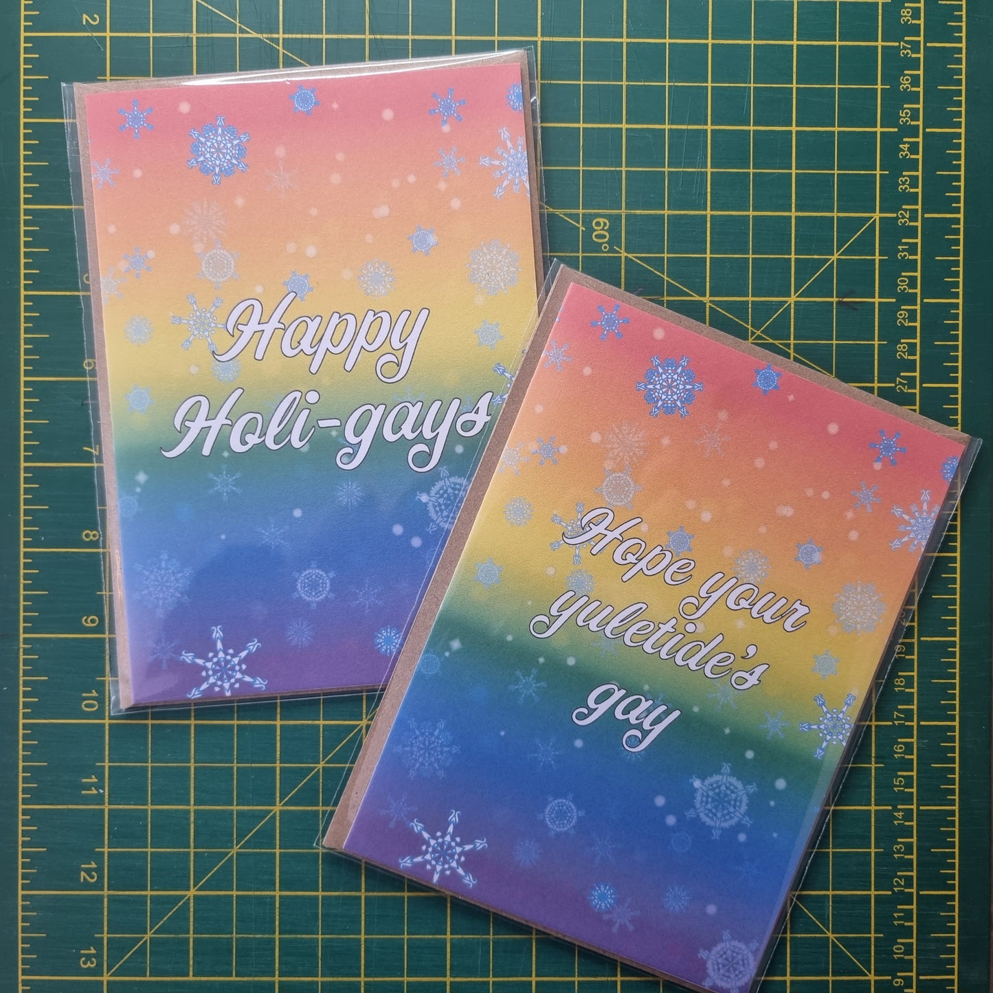 'Happy Holigays' Christmas Card | LGBT Pride card