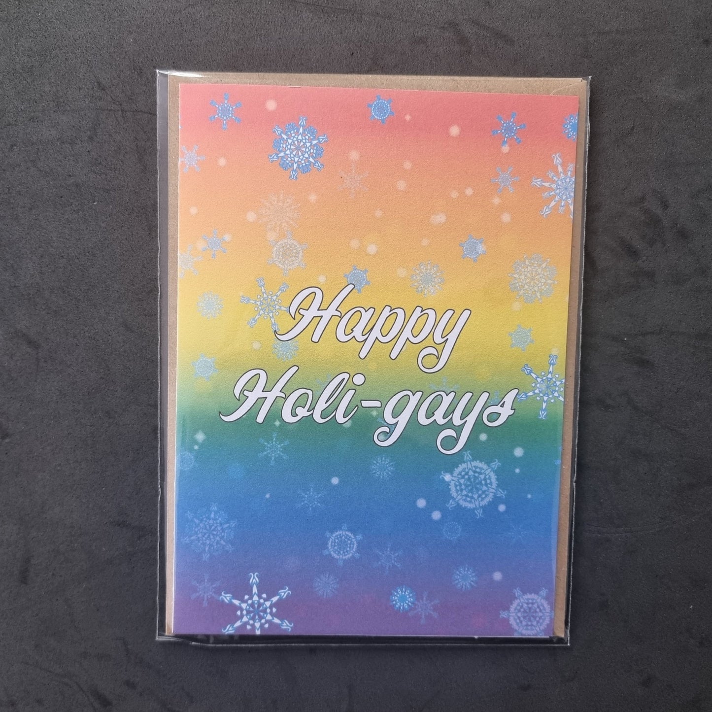 'Happy Holigays' Christmas Card | LGBT Pride card