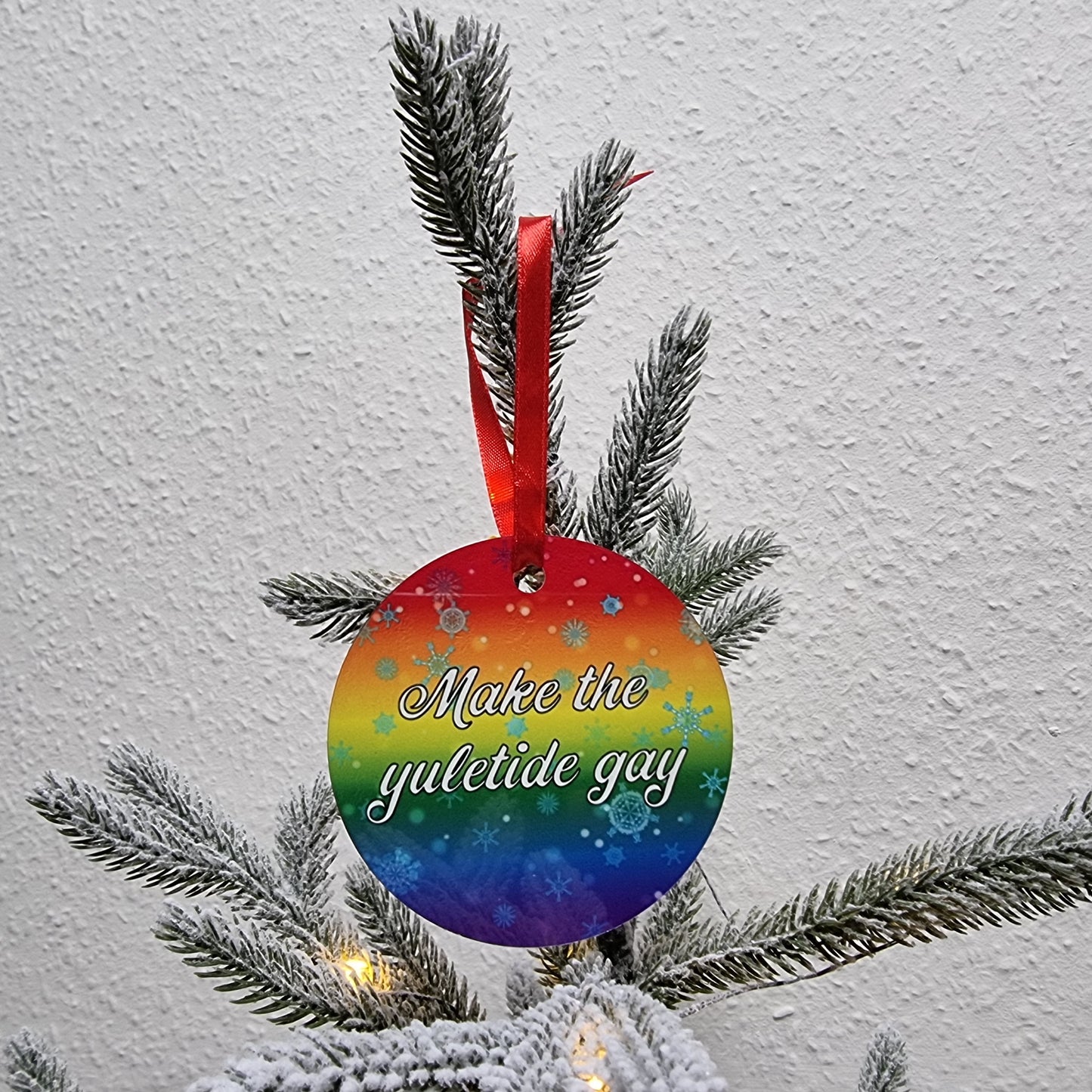 'Make the Yuletide gay' tree decoration | LGBTQ Pride Christmas decoration