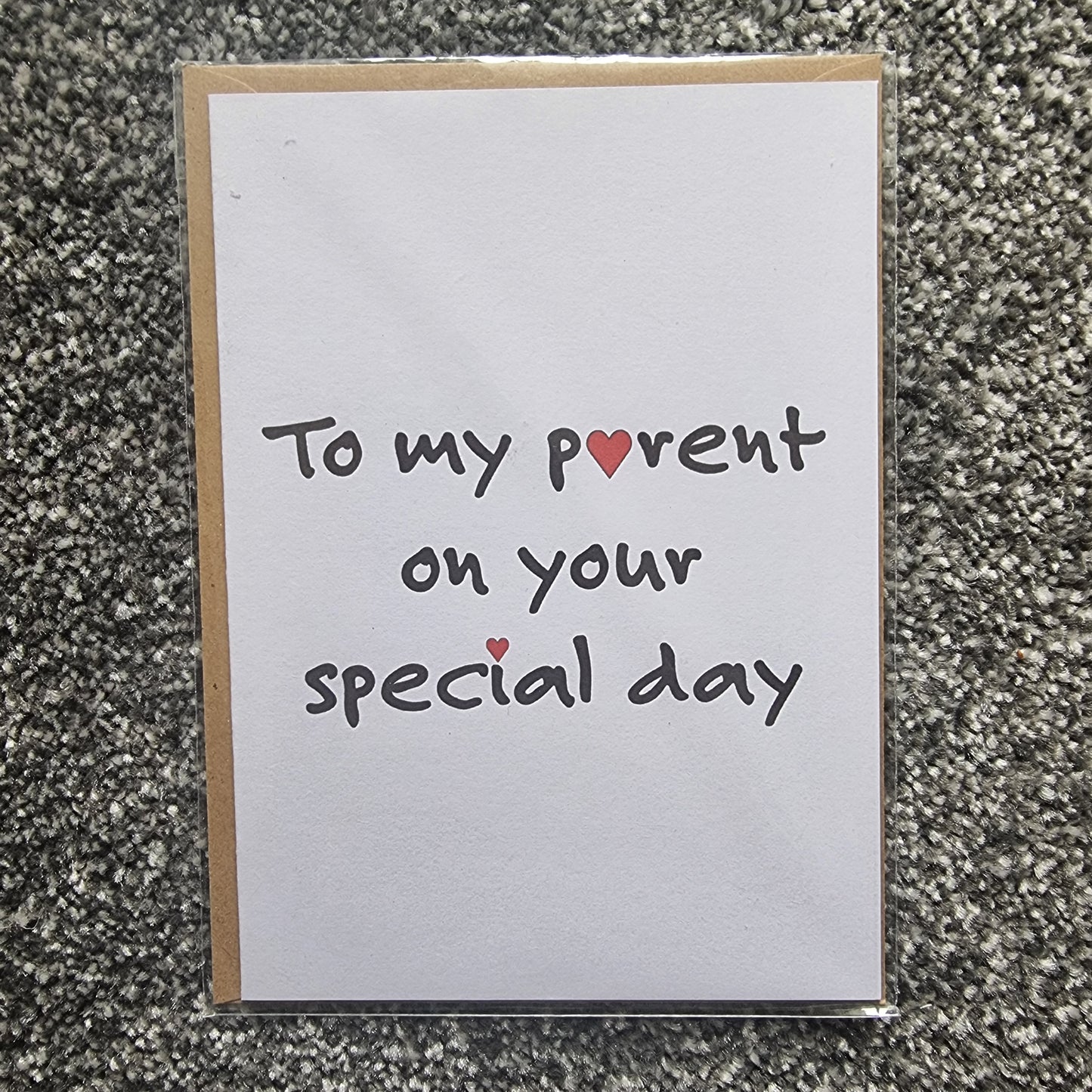 'To my parent' card | Gender neutral Mother's Day Father's Day card | Nonbinary parent card