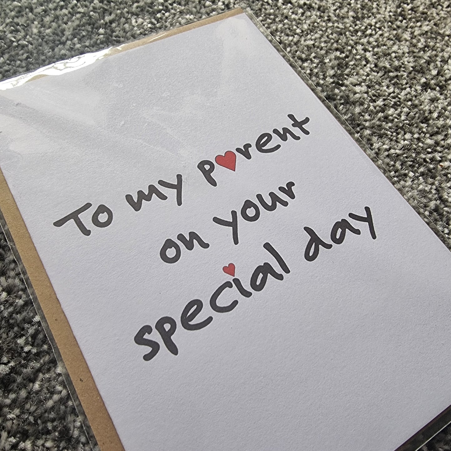 'To my parent' card | Gender neutral Mother's Day Father's Day card | Nonbinary parent card