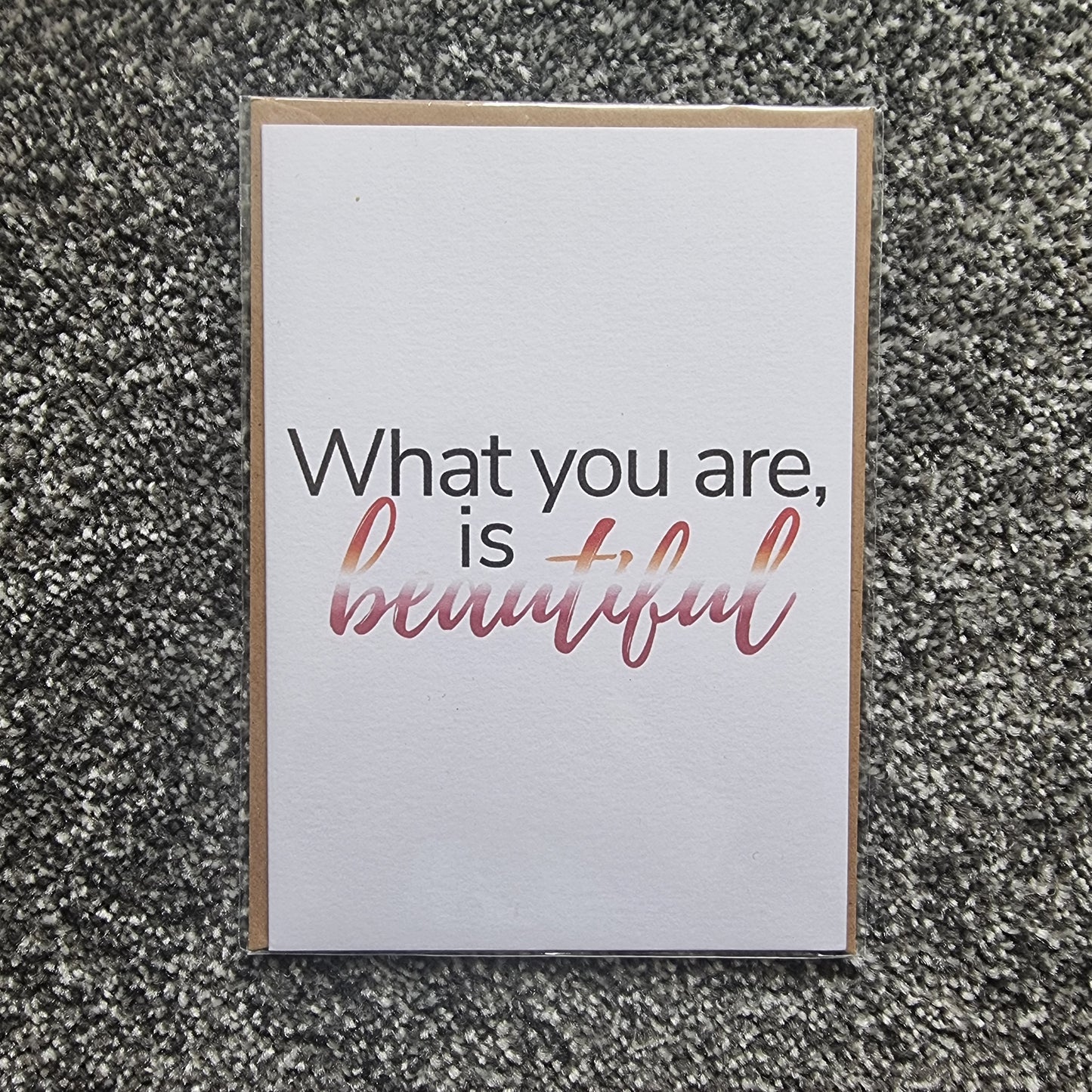 Lesbian pride 'What you are is beautiful' card | LGBT pride | Coming out card