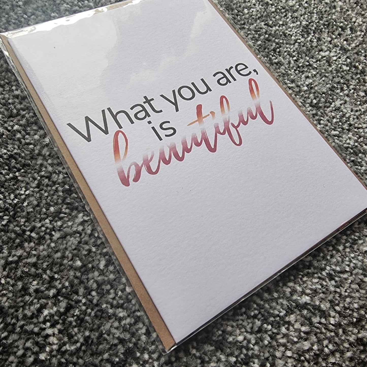 Lesbian pride 'What you are is beautiful' card | LGBT pride | Coming out card