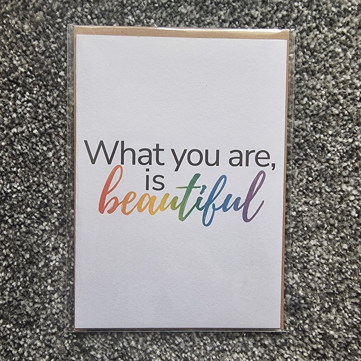 LGBT pride 'What you are is beautiful' card | LGBT coming out card