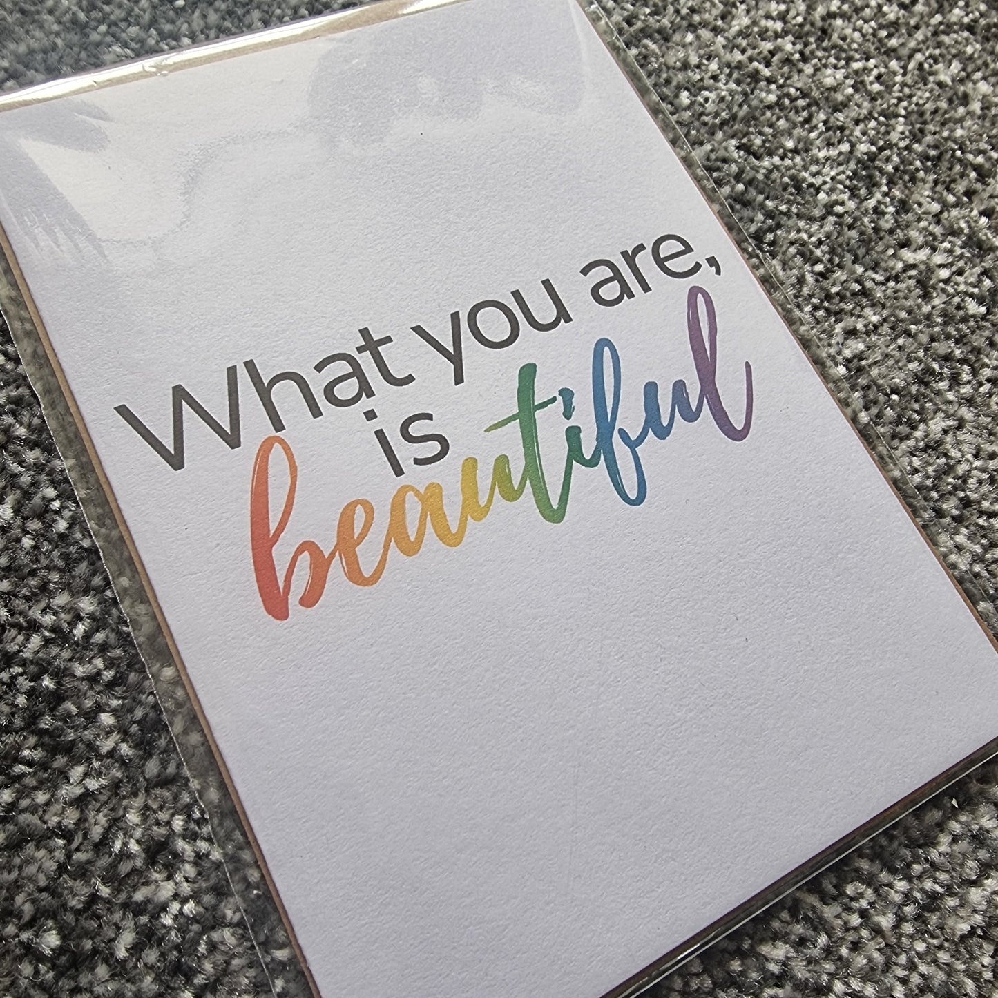LGBT pride 'What you are is beautiful' card | LGBT coming out card