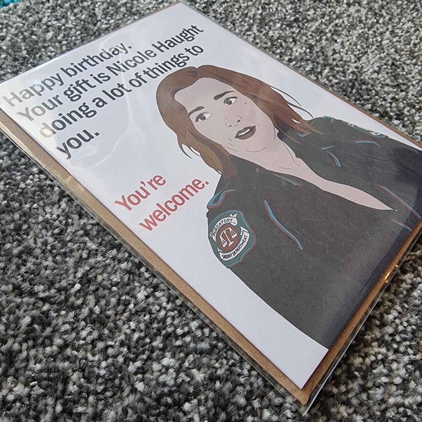 Nicole Haught AU birthday card | Wynonna Earp birthday card