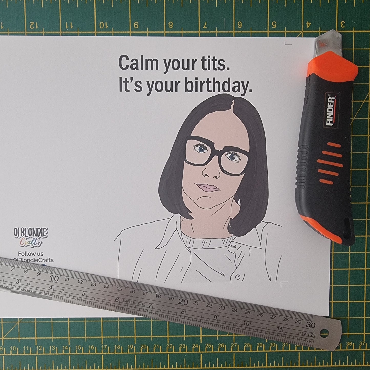 Shalin 'Calm your tits' birthday card | Clickbait Unfollowed