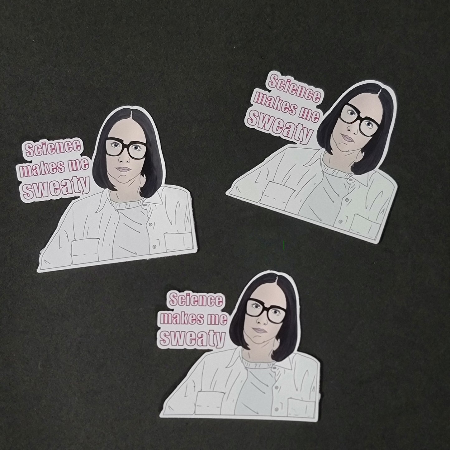 'Science Makes Me Sweaty' sticker | Clickbait Unfollowed