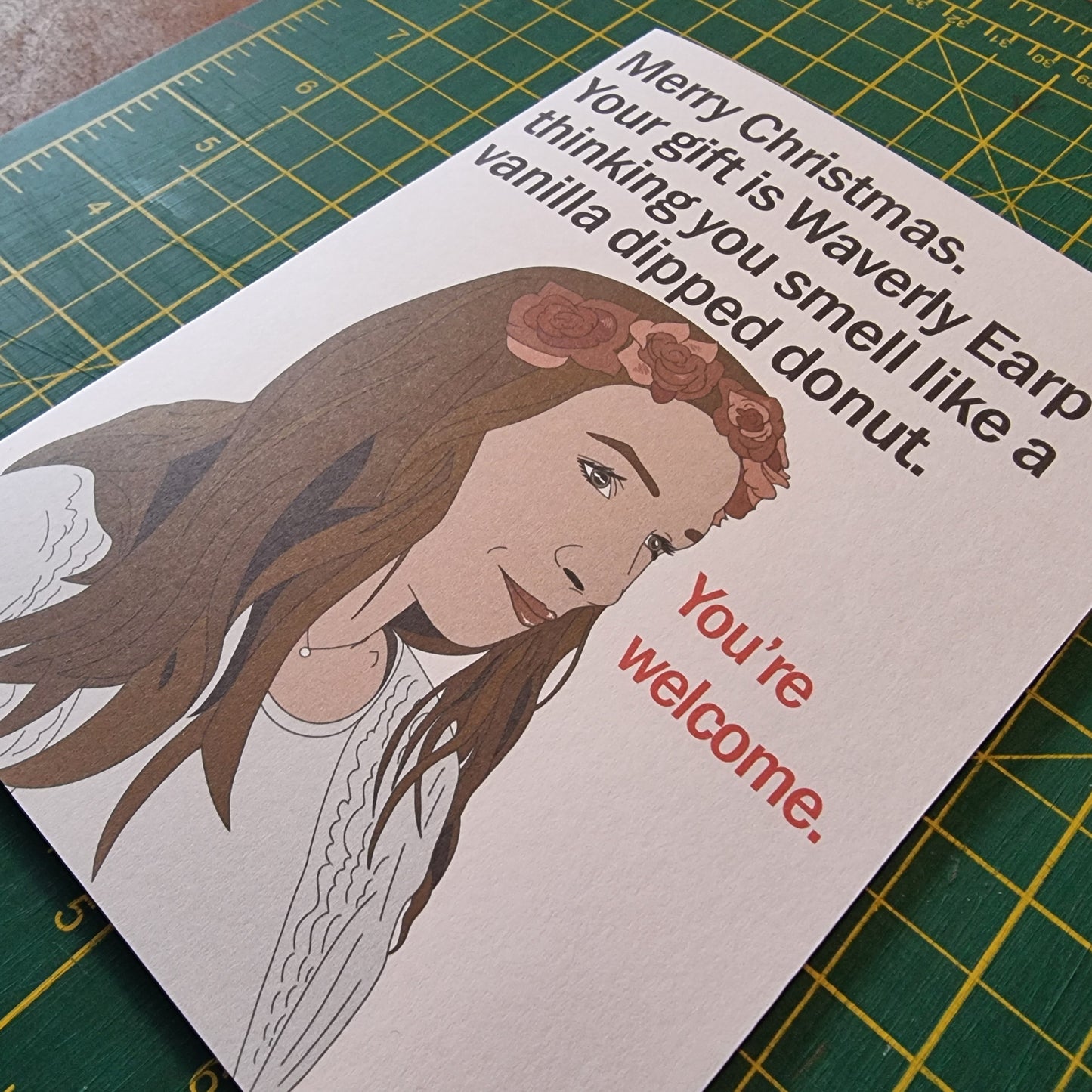 Waverly Earp AU christmas card | Wynonna Earp card