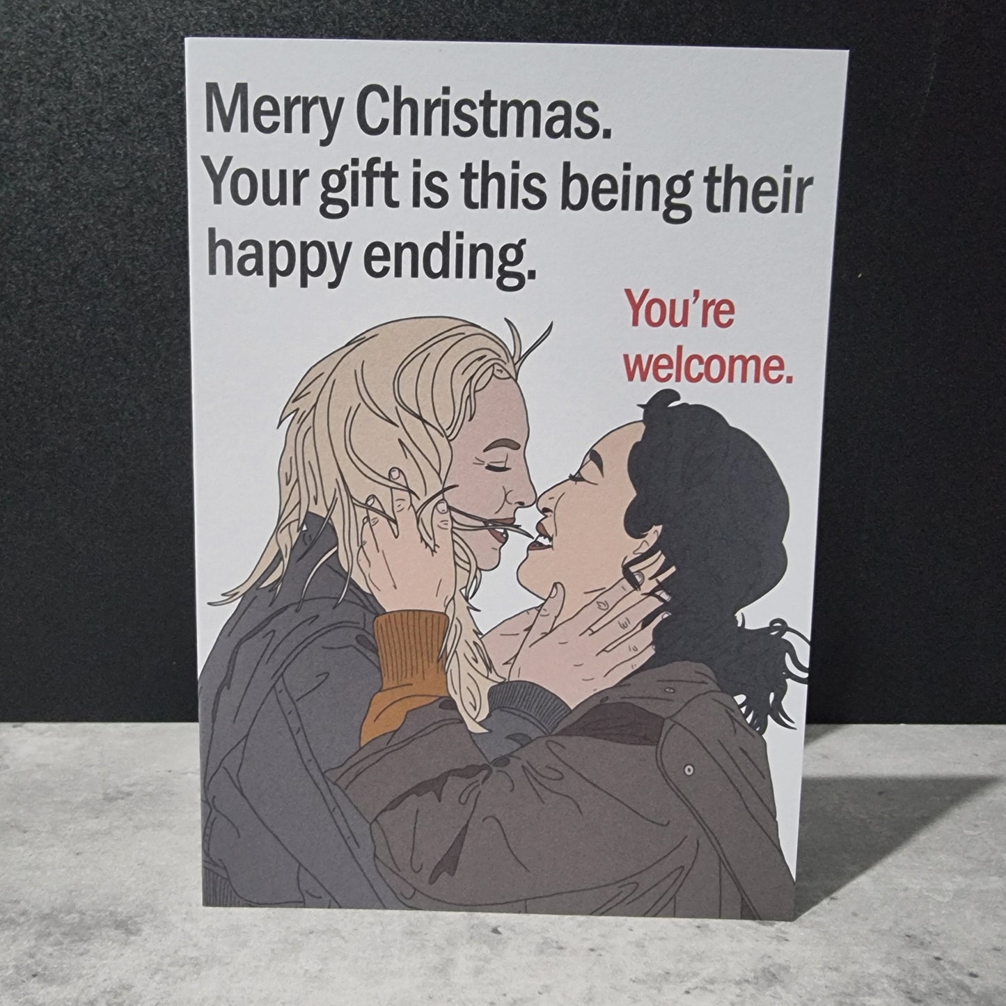 VillanEve 'The end' Christmas card | Killing Eve