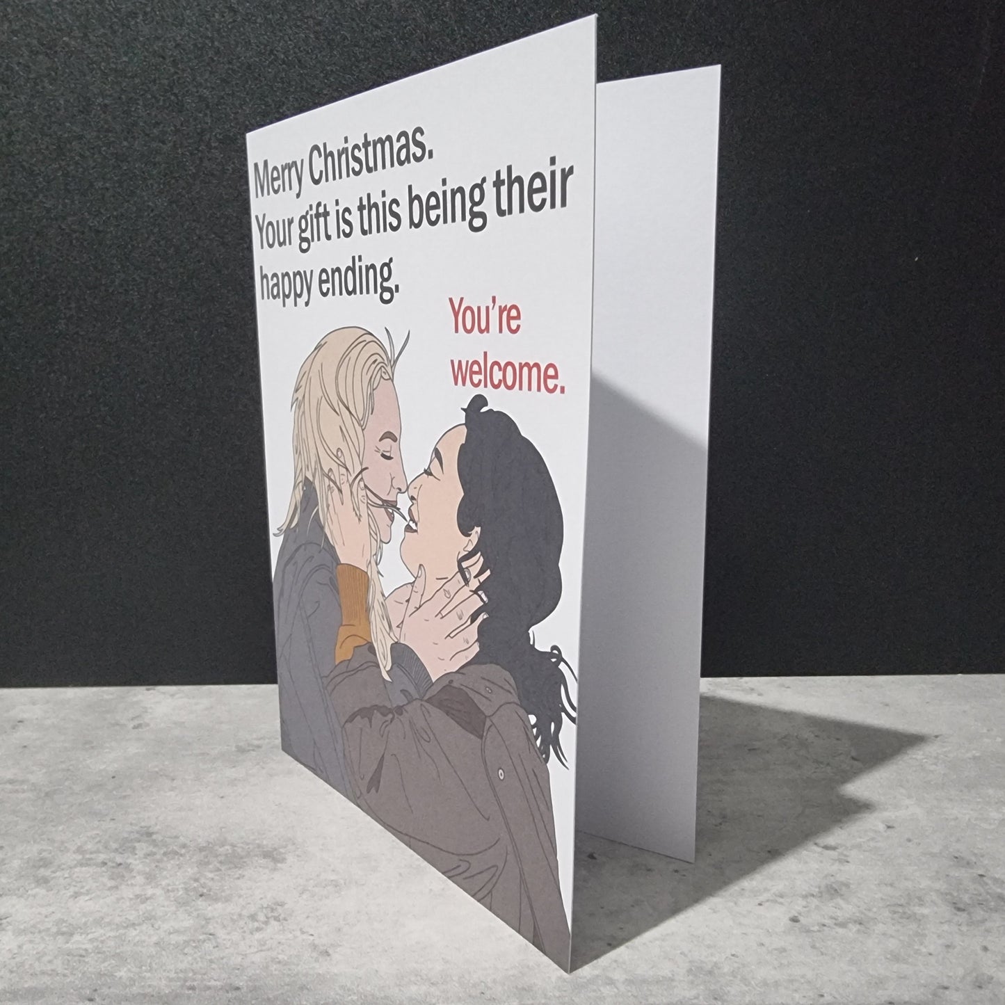 VillanEve 'The end' Christmas card | Killing Eve