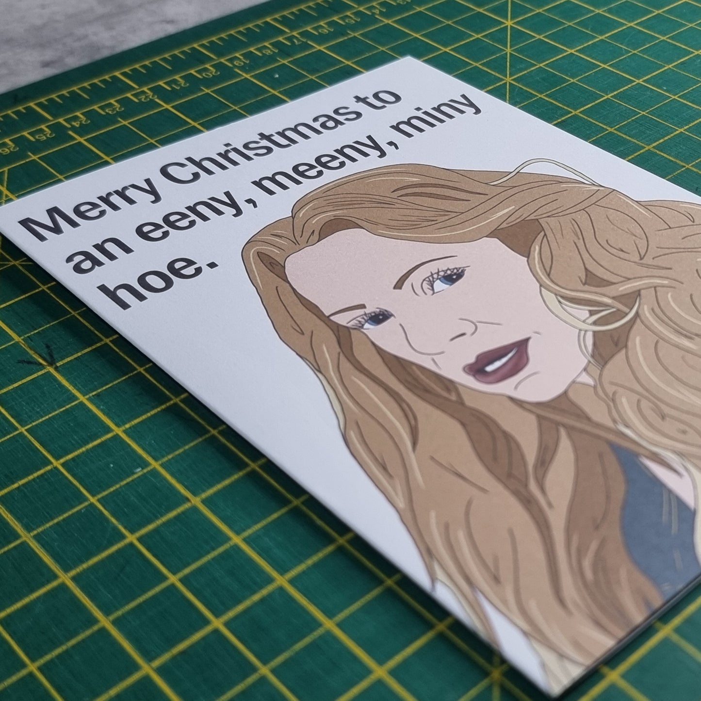 'Eeny meeny miny hoe' Mina Christmas card | Wynonna Earp