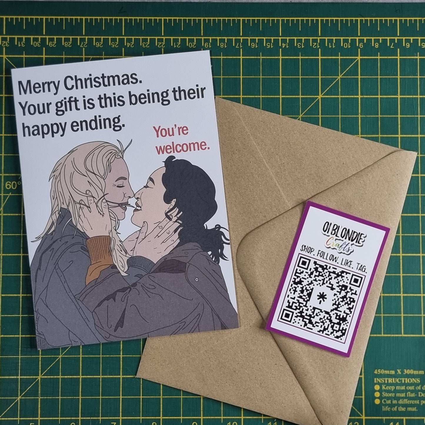 VillanEve 'The end' Christmas card | Killing Eve