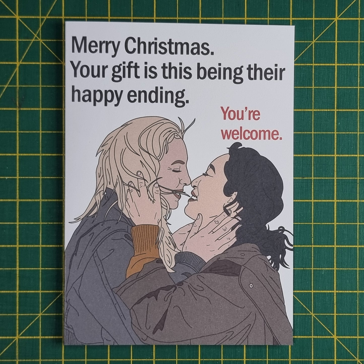 VillanEve 'The end' Christmas card | Killing Eve