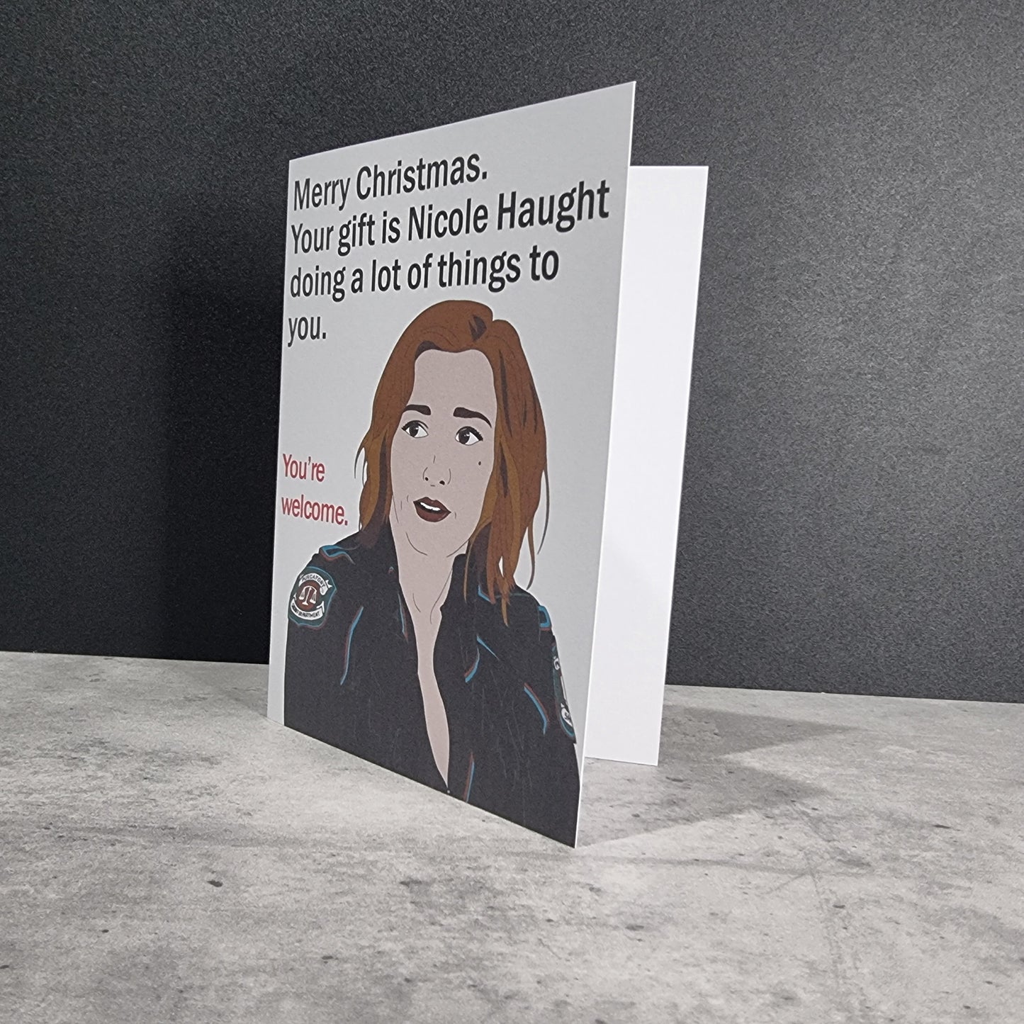 Nicole Haught AU Christmas card | Wynonna Earp Christmas card
