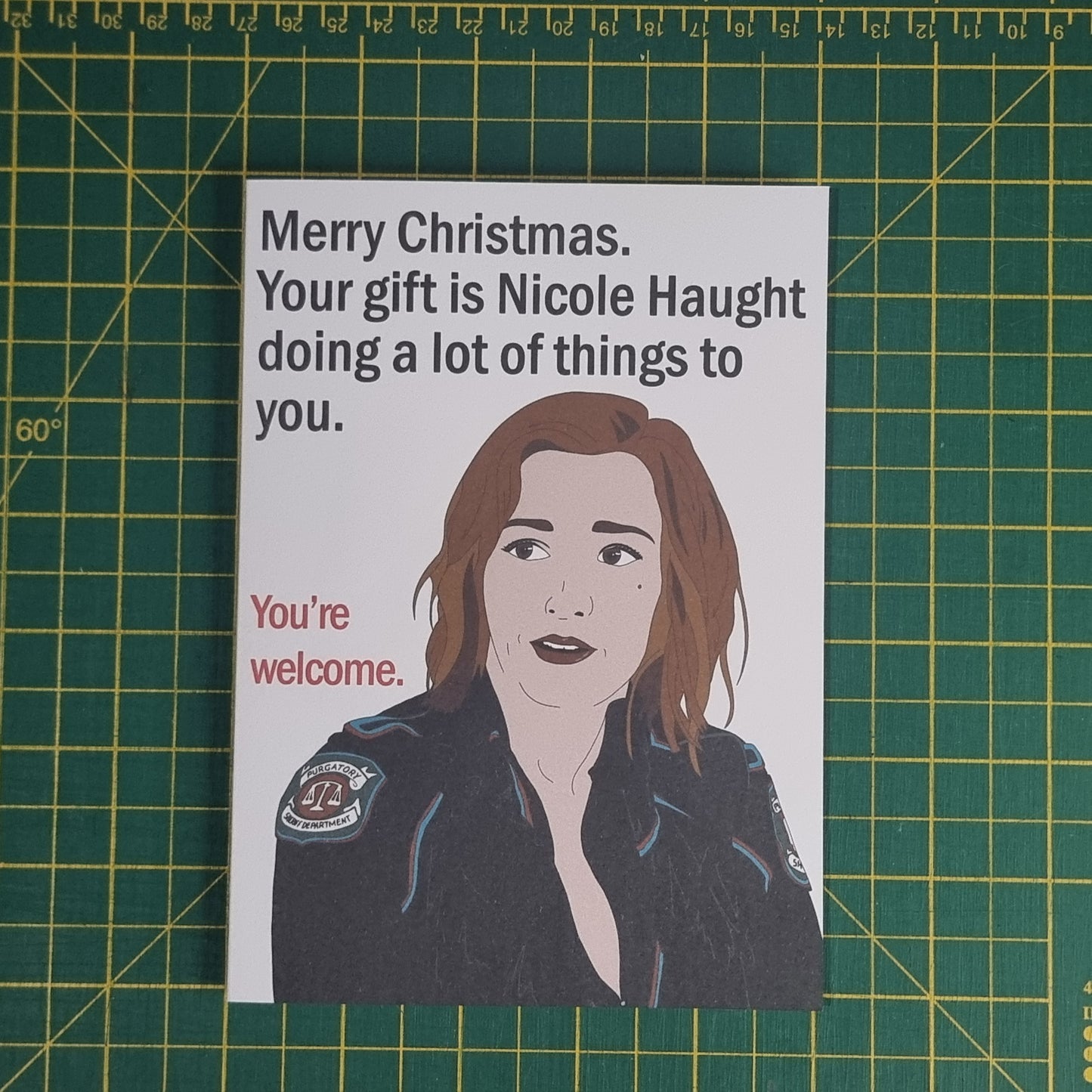 Nicole Haught AU Christmas card | Wynonna Earp Christmas card