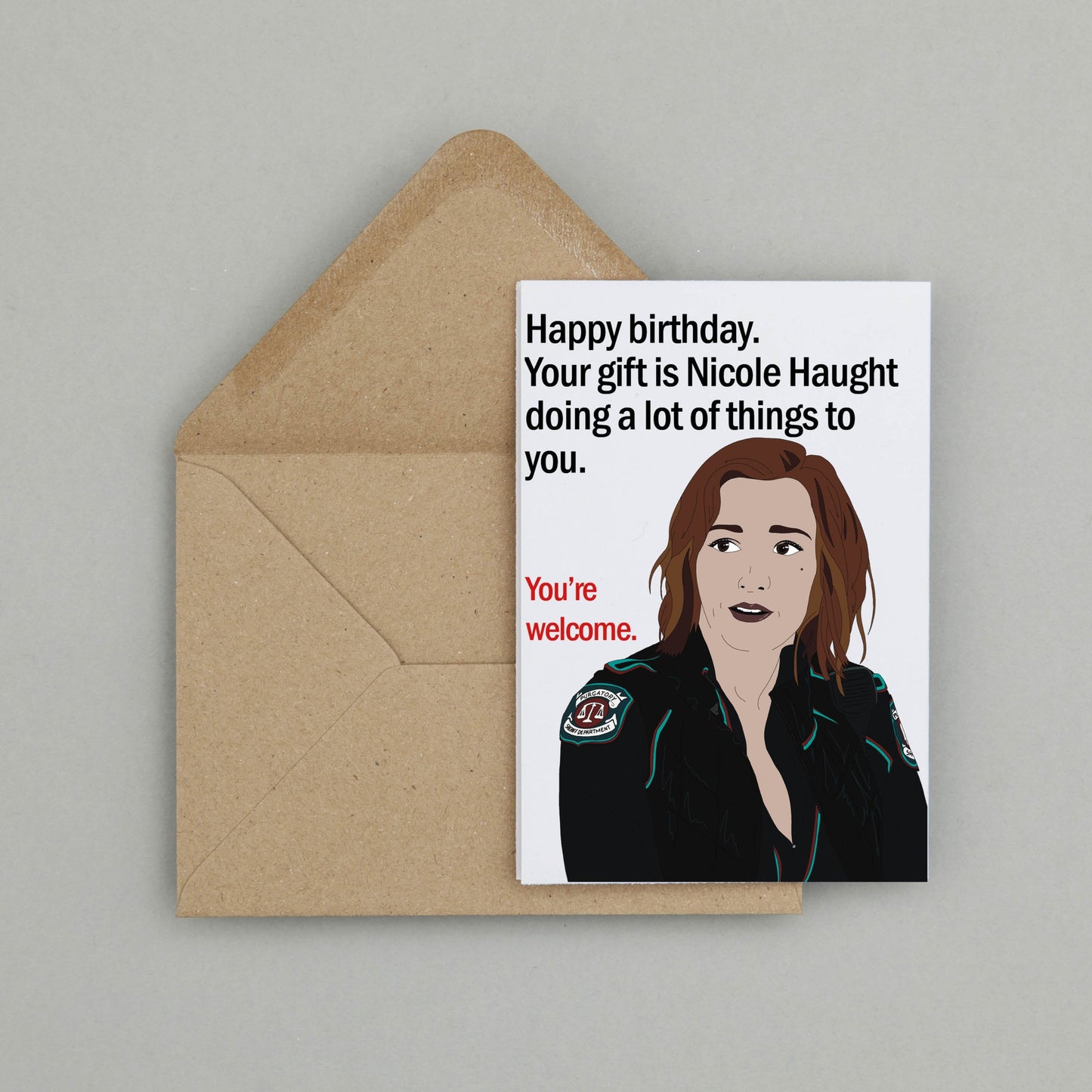 Nicole Haught AU birthday card | Wynonna Earp birthday card