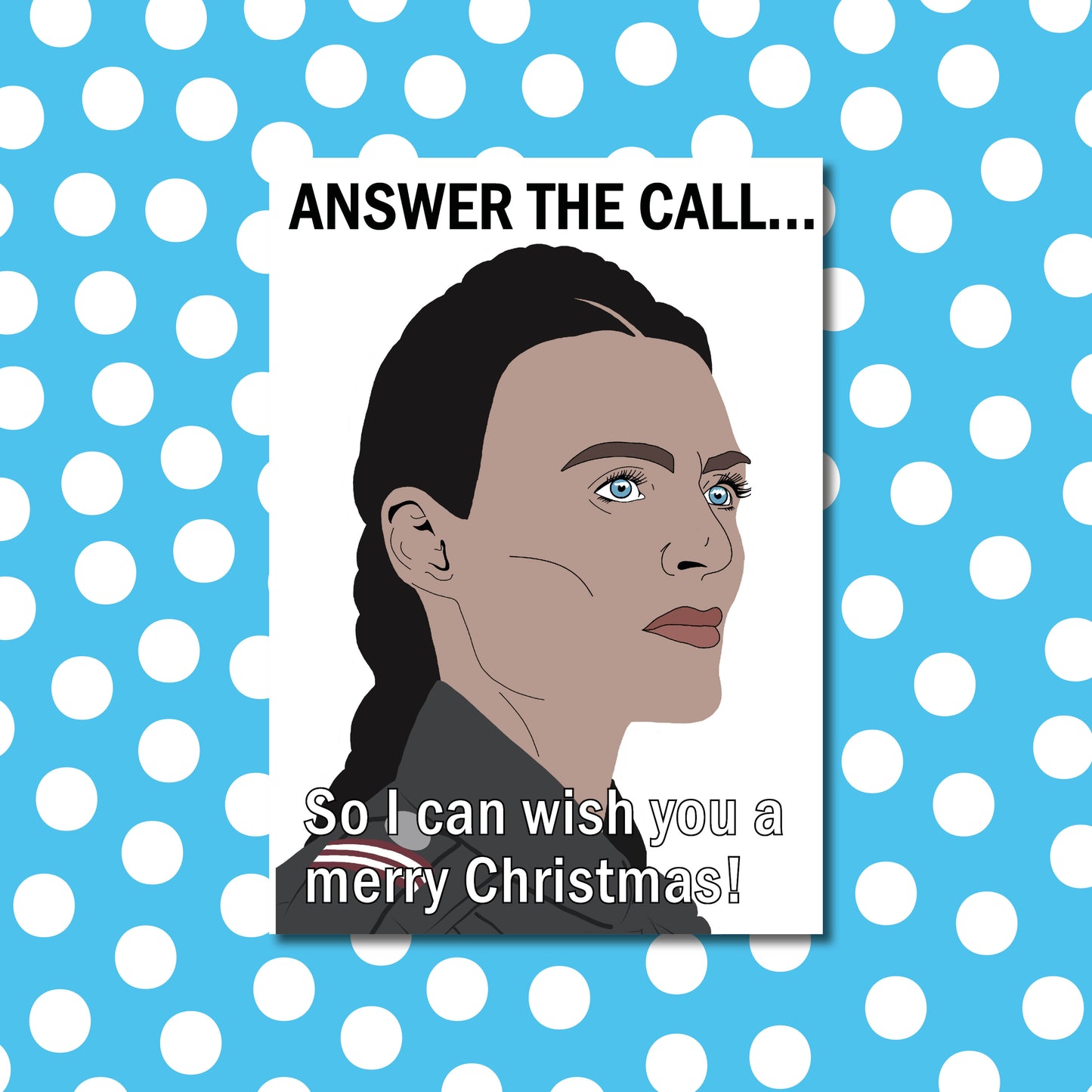 'Answer the call' Christmas card | Motherland Fort Salem Christmas card