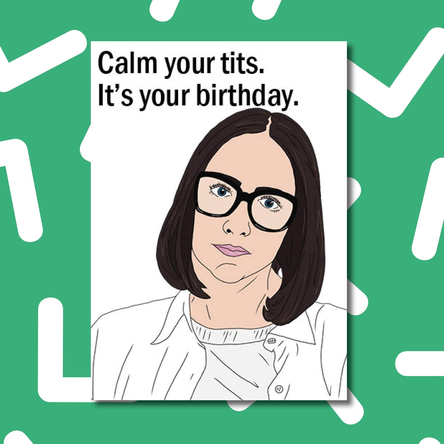 Shalin 'Calm your tits' birthday card | Clickbait Unfollowed