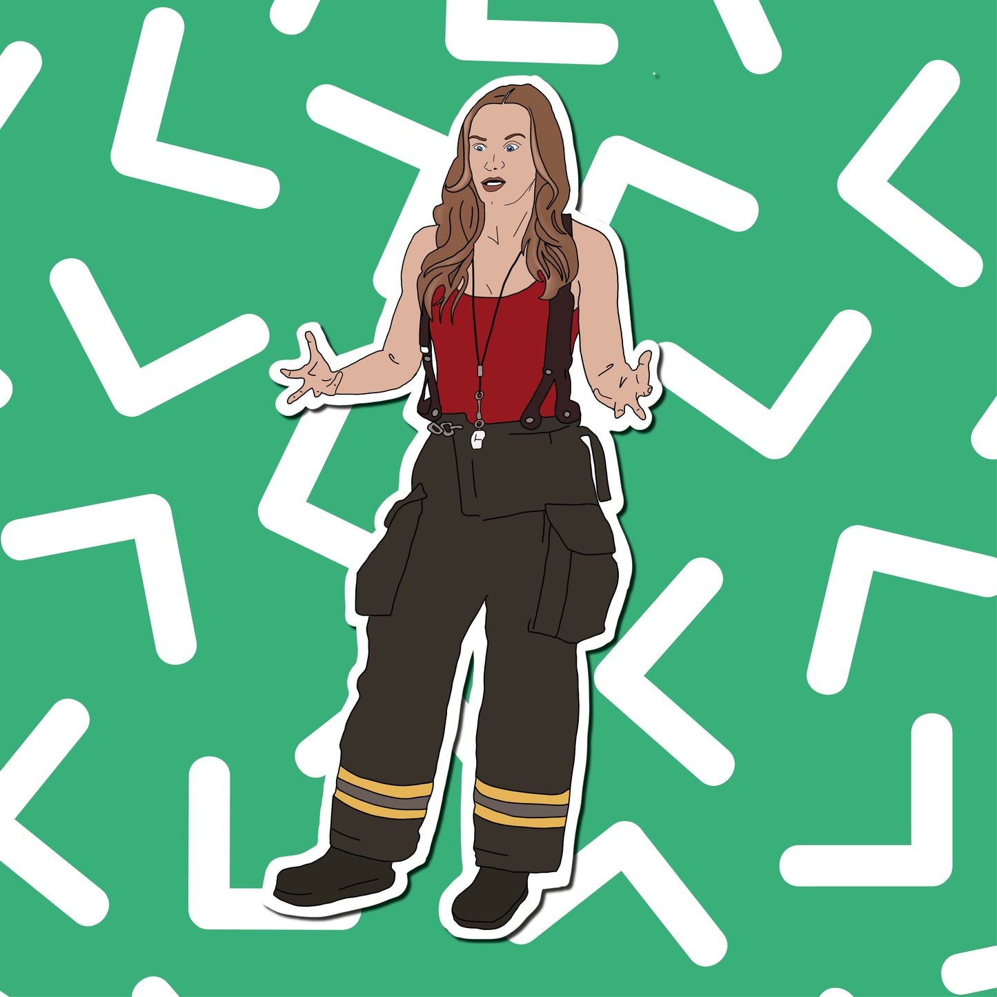 Maya Bishop Firefighter uniform | Station 19 sticker