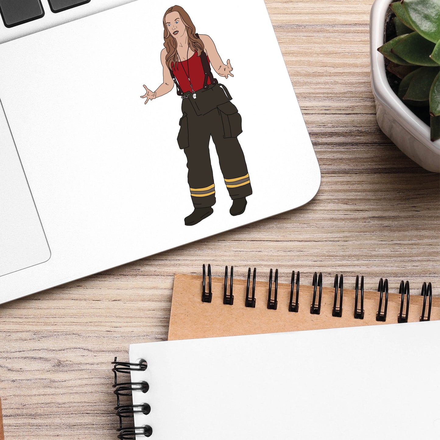 Maya Bishop Firefighter uniform | Station 19 sticker