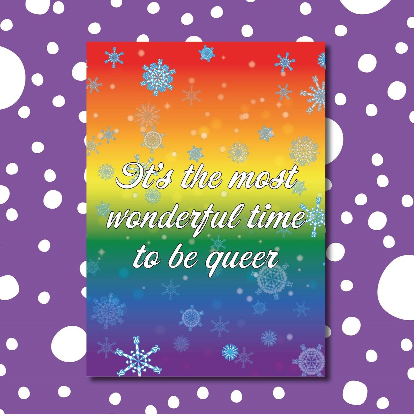 'Most wonderful time to be queer' Christmas Card | LGBT Pride card