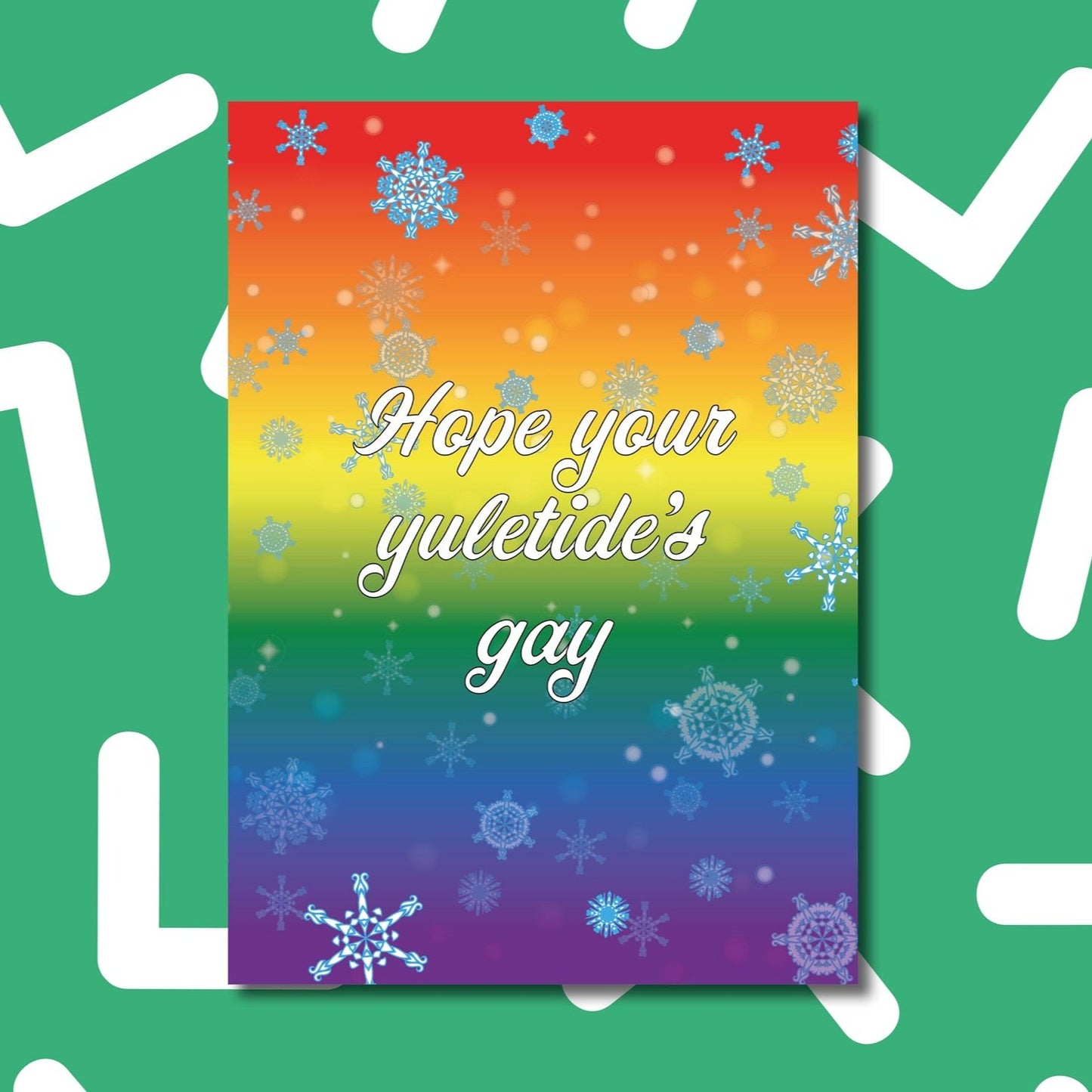 'Hope Your Yuletide's Gay' Christmas Card | LGBT Pride card
