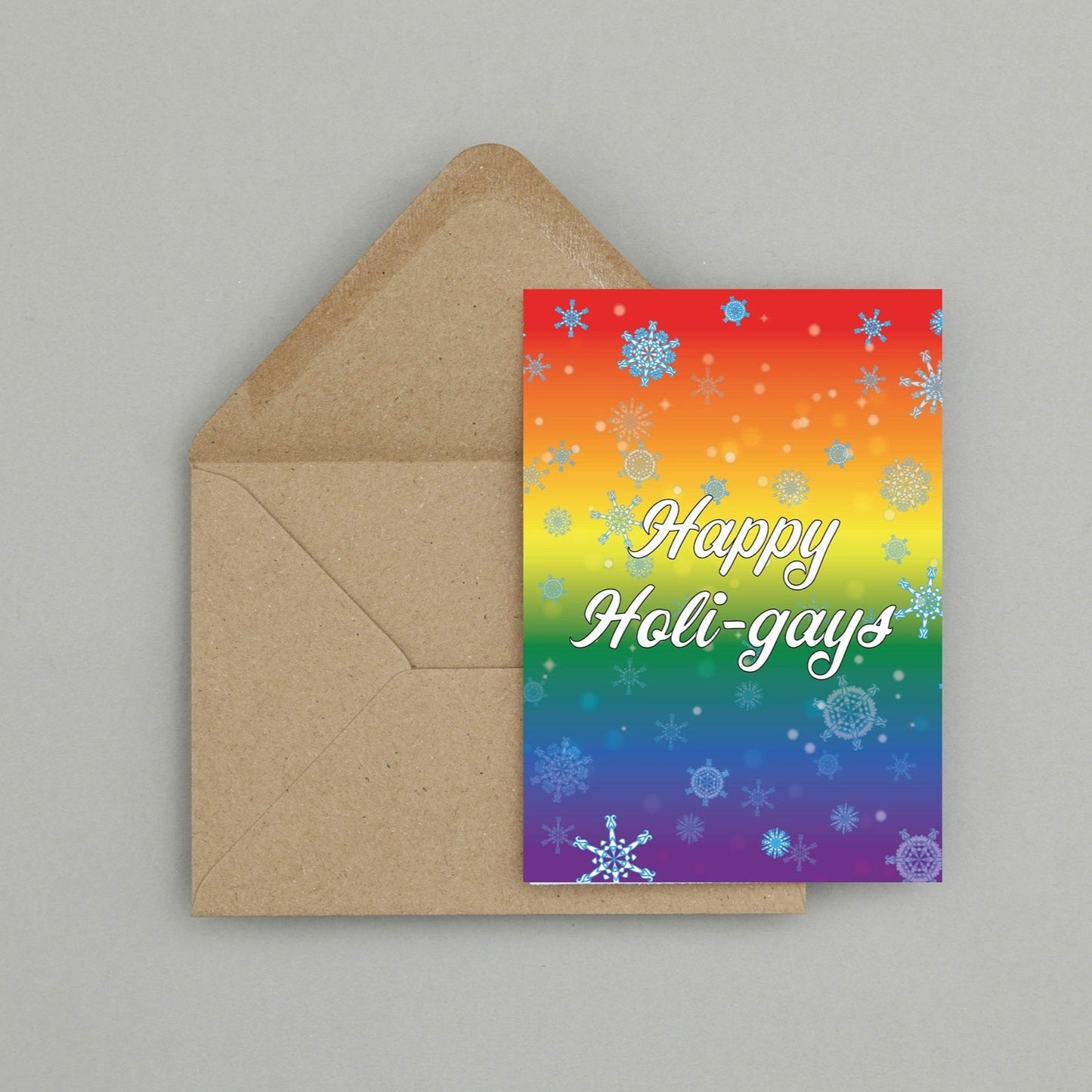 'Happy Holigays' Christmas Card | LGBT Pride card