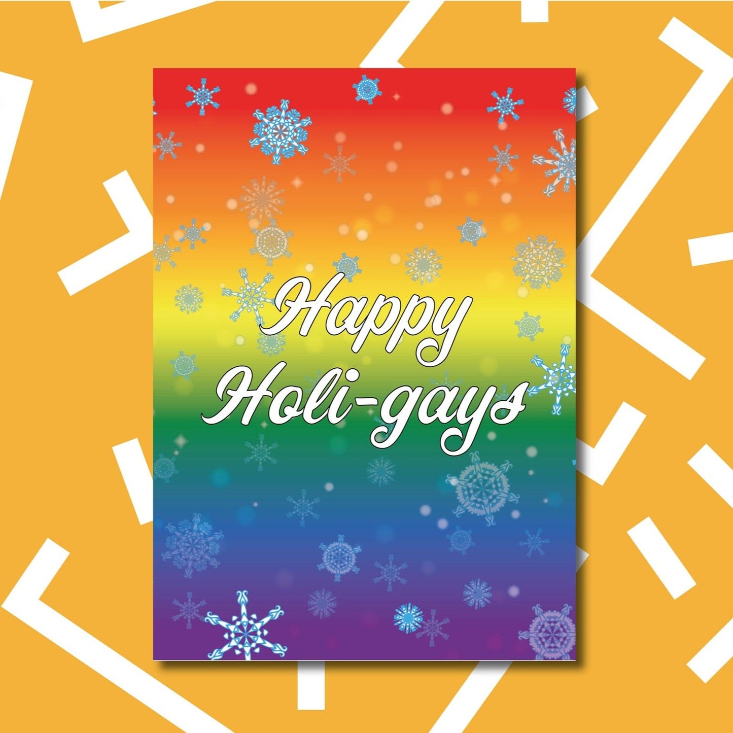 'Happy Holigays' Christmas Card | LGBT Pride card