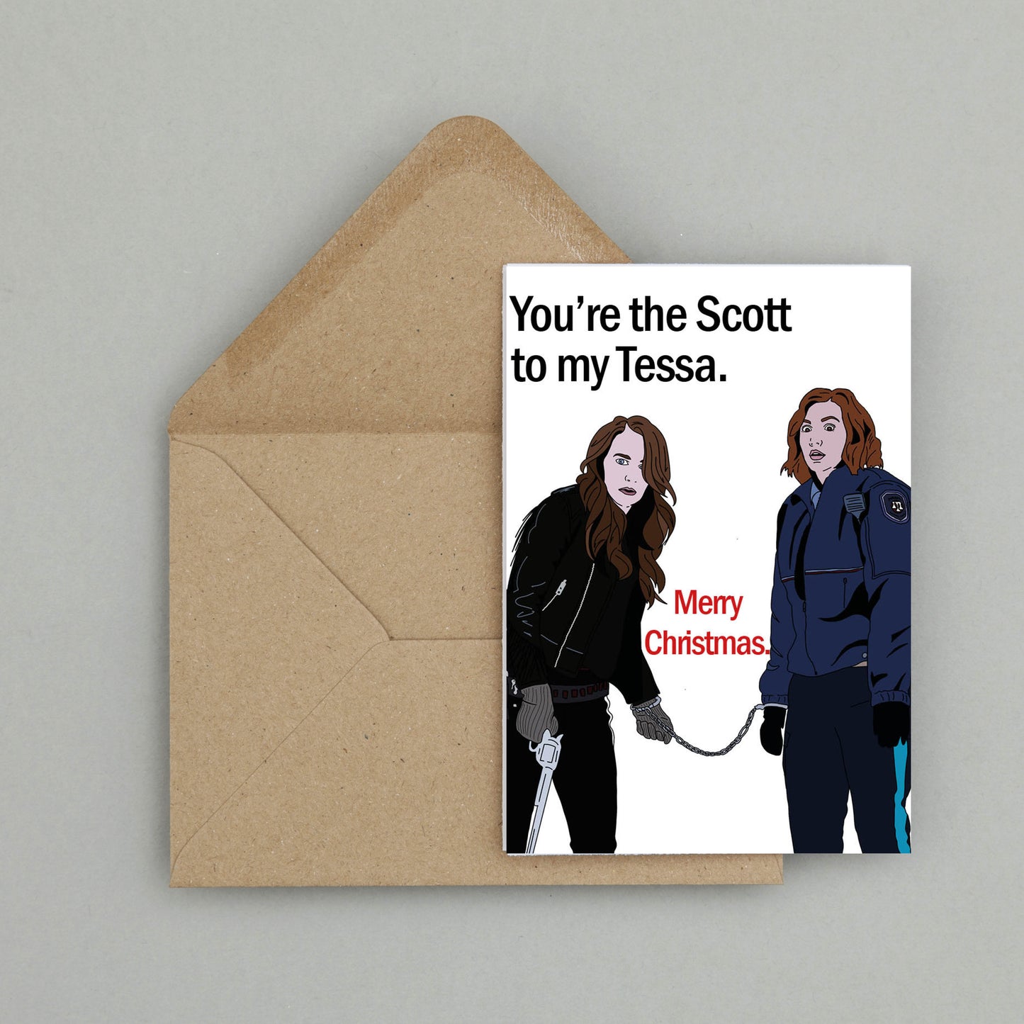 'You're the Scott to my Tessa' Christmas card | Wynonna Earp card