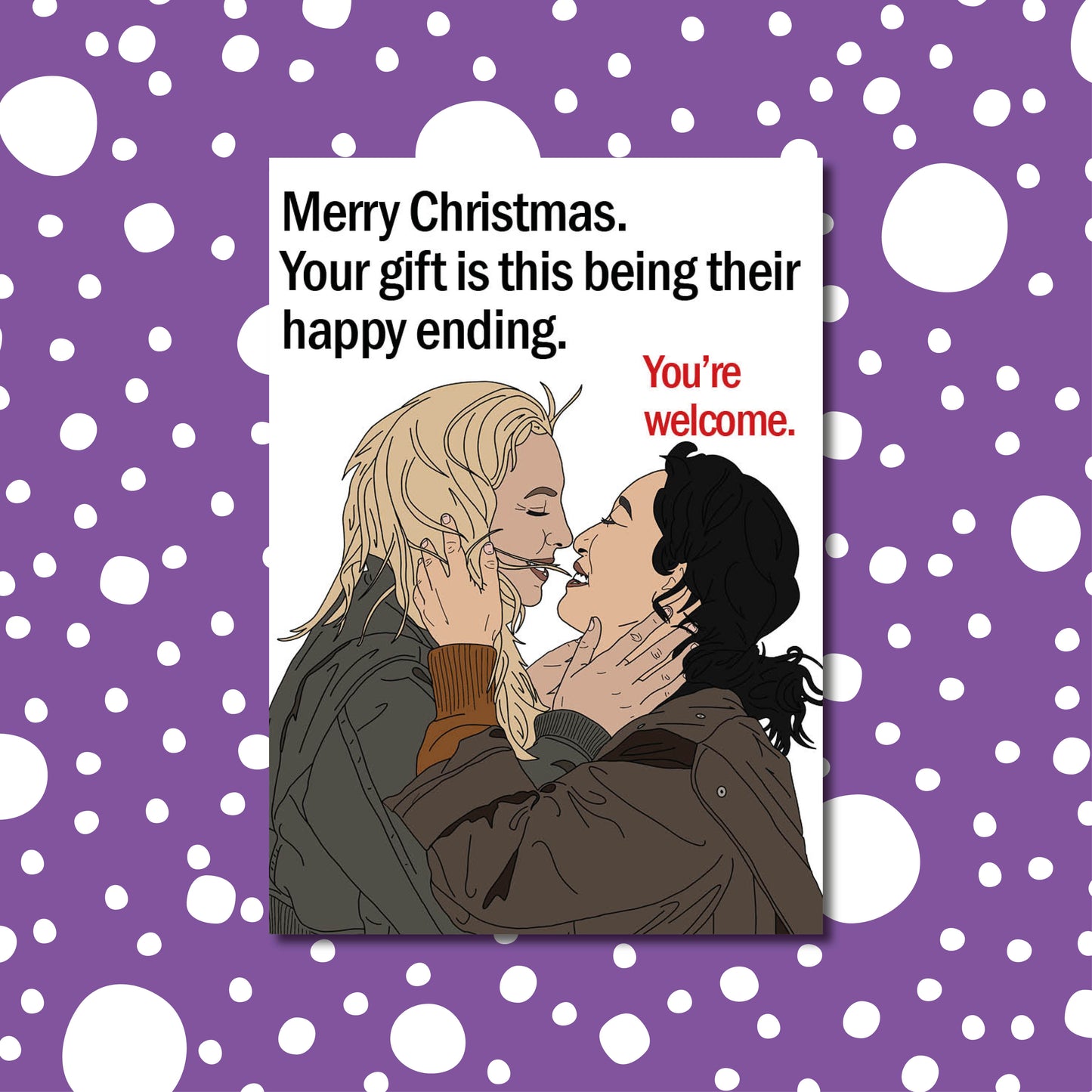 VillanEve 'The end' Christmas card | Killing Eve
