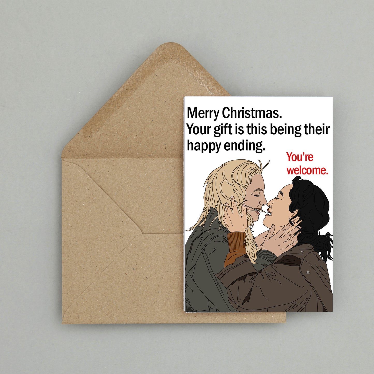 VillanEve 'The end' Christmas card | Killing Eve