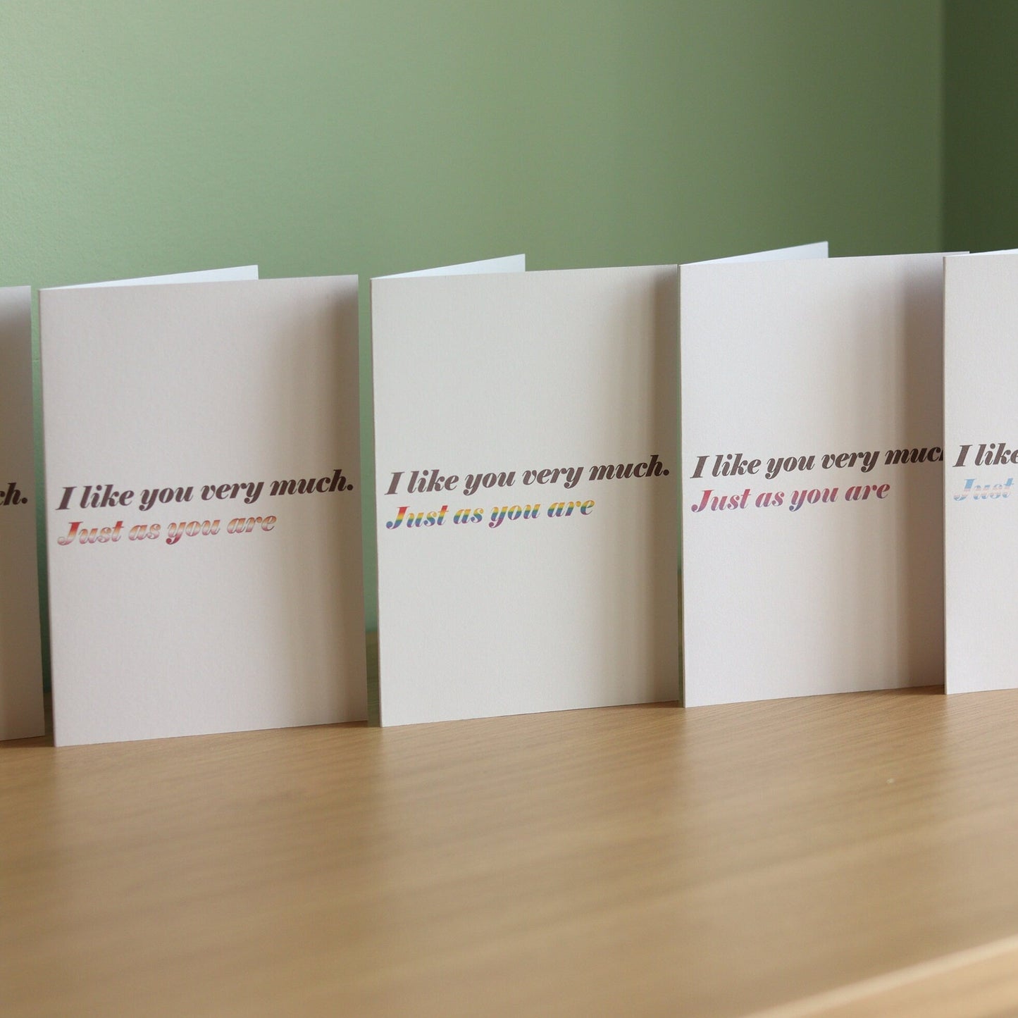 'I like you very much, just as you are' card | LGBT Pride card | Coming out card