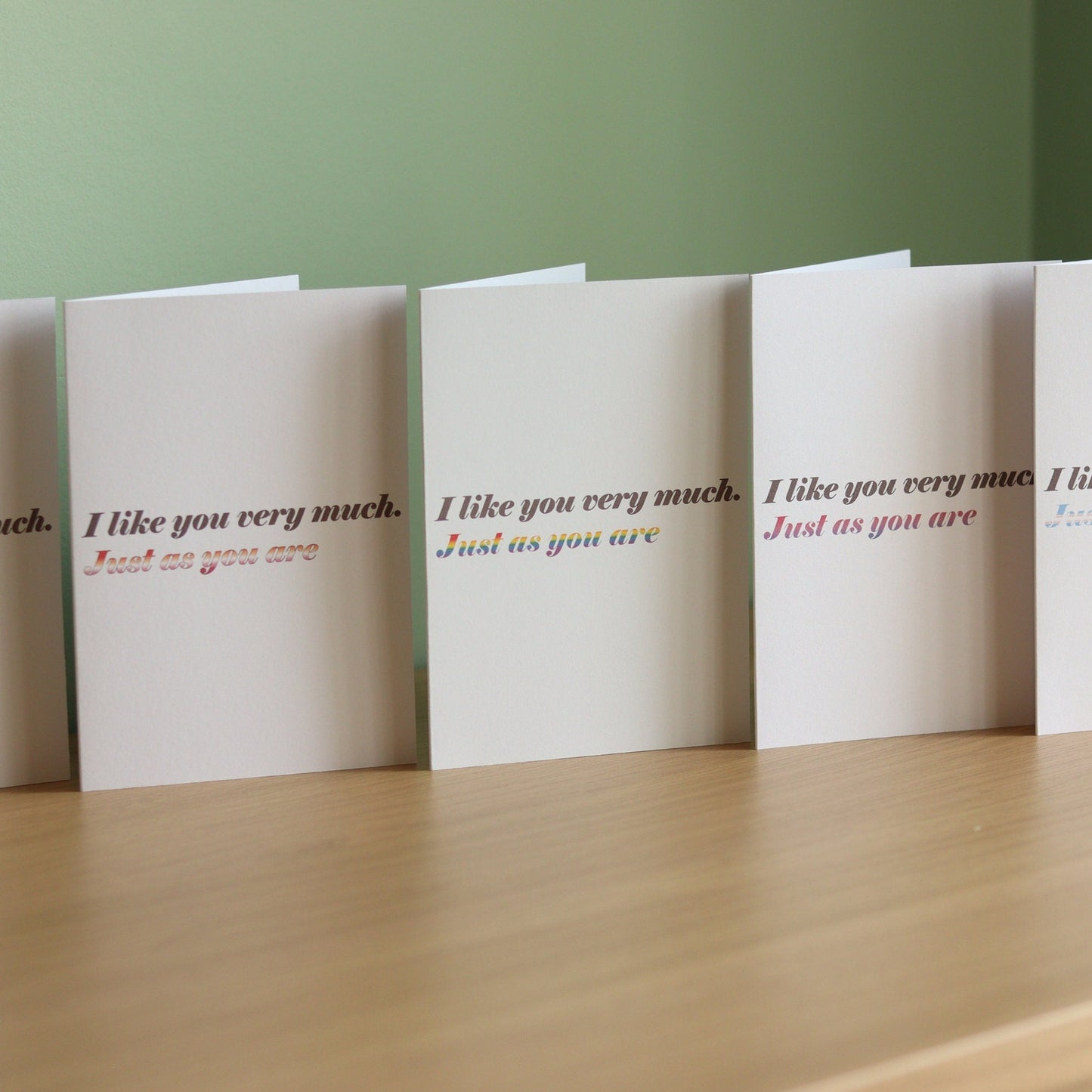 'I like you very much, just as you are' card | Lesbian Pride card | Coming out card