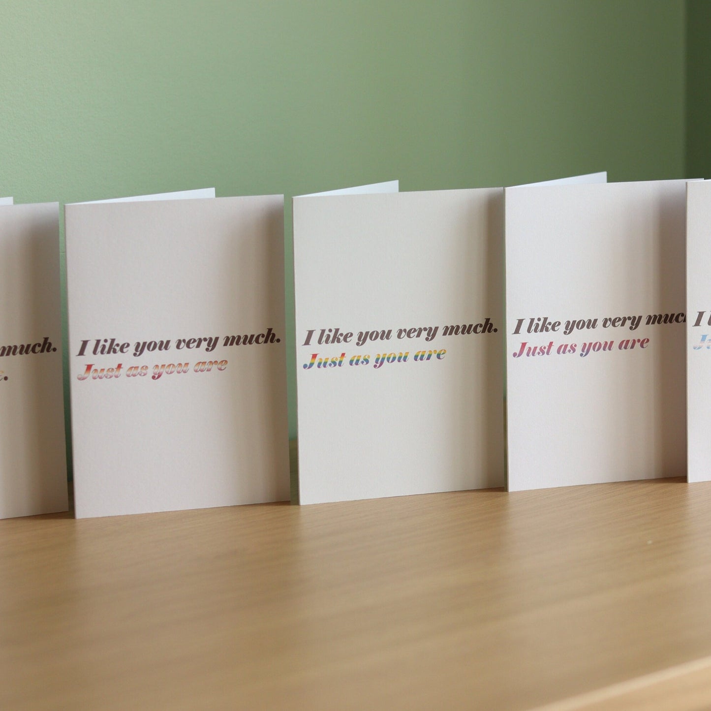 'I like you very much, just as you are' card | Bisexual Pride card | Coming out card