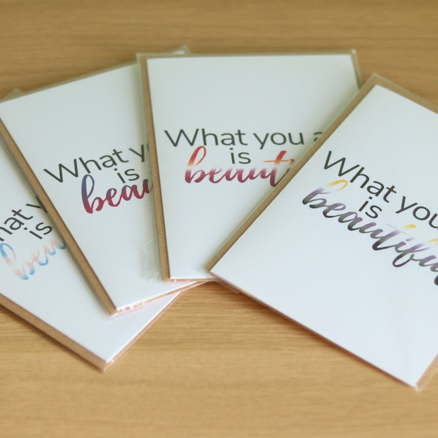 Nonbinary pride 'What you are is beautiful' card | Nonbinary coming out card