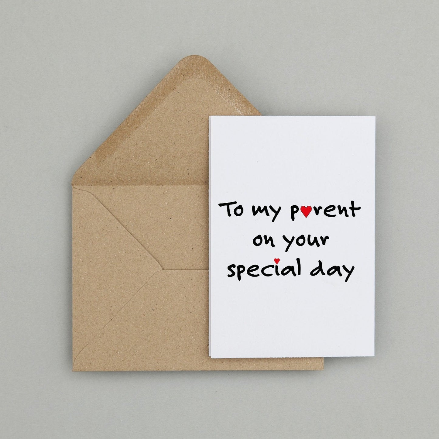 'To my parent' card | Gender neutral Mother's Day Father's Day card | Nonbinary parent card