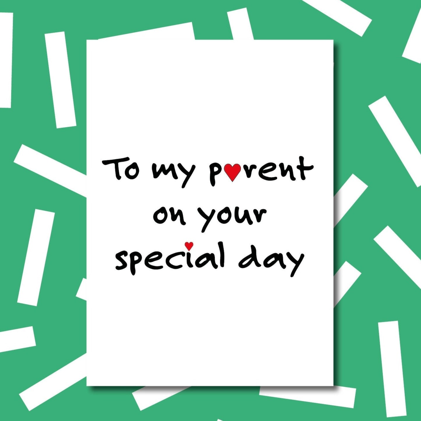 'To my parent' card | Gender neutral Mother's Day Father's Day card | Nonbinary parent card
