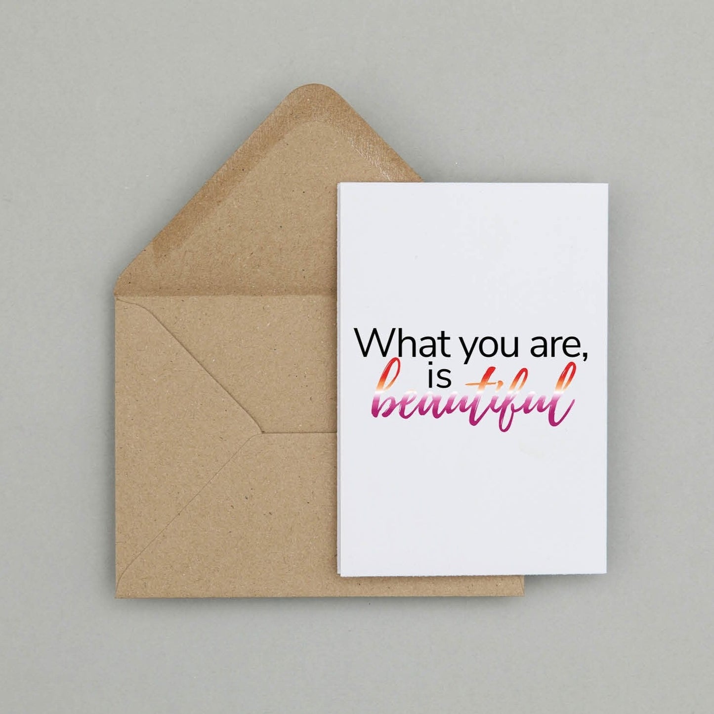 Lesbian pride 'What you are is beautiful' card | LGBT pride | Coming out card
