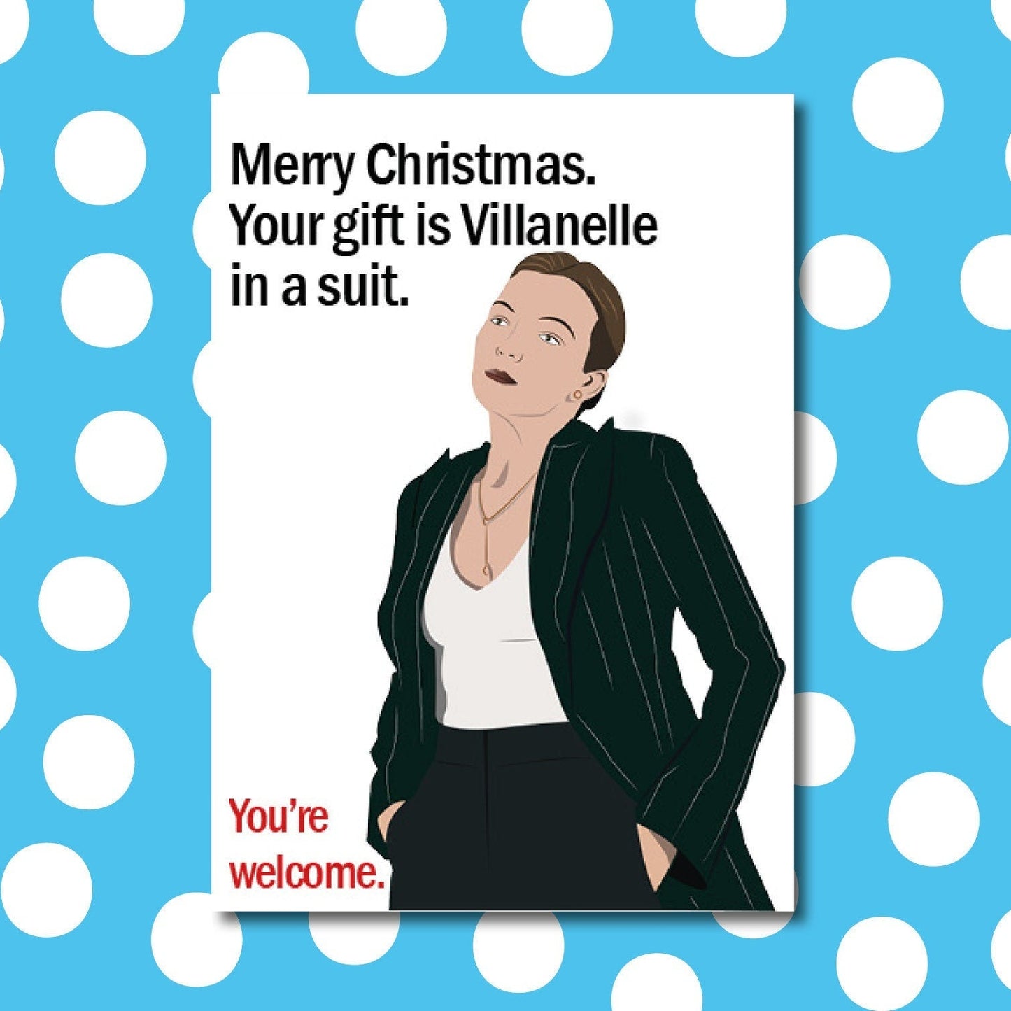 Villanelle Christmas card | Killing Eve