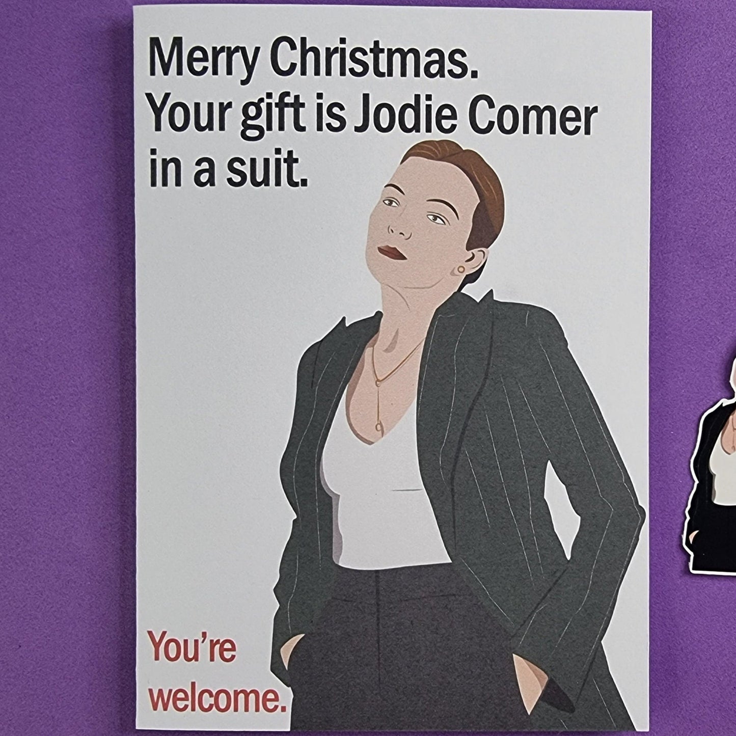 Jodie Comer Christmas card | Killing Eve