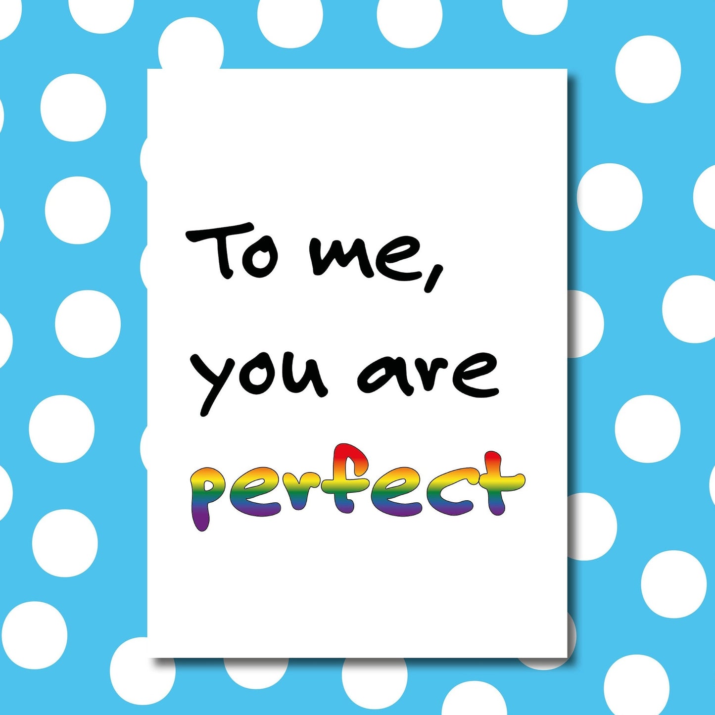 'To me, you are perfect' | LGBTQ+ Pride | Coming out card