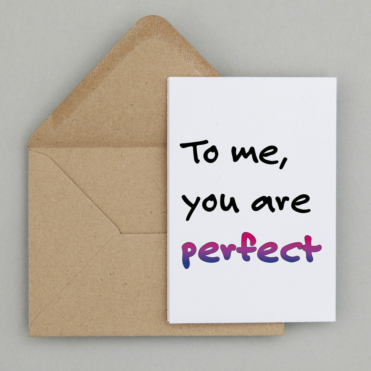 'To me, you are perfect' | Bisexual Pride | Coming out card