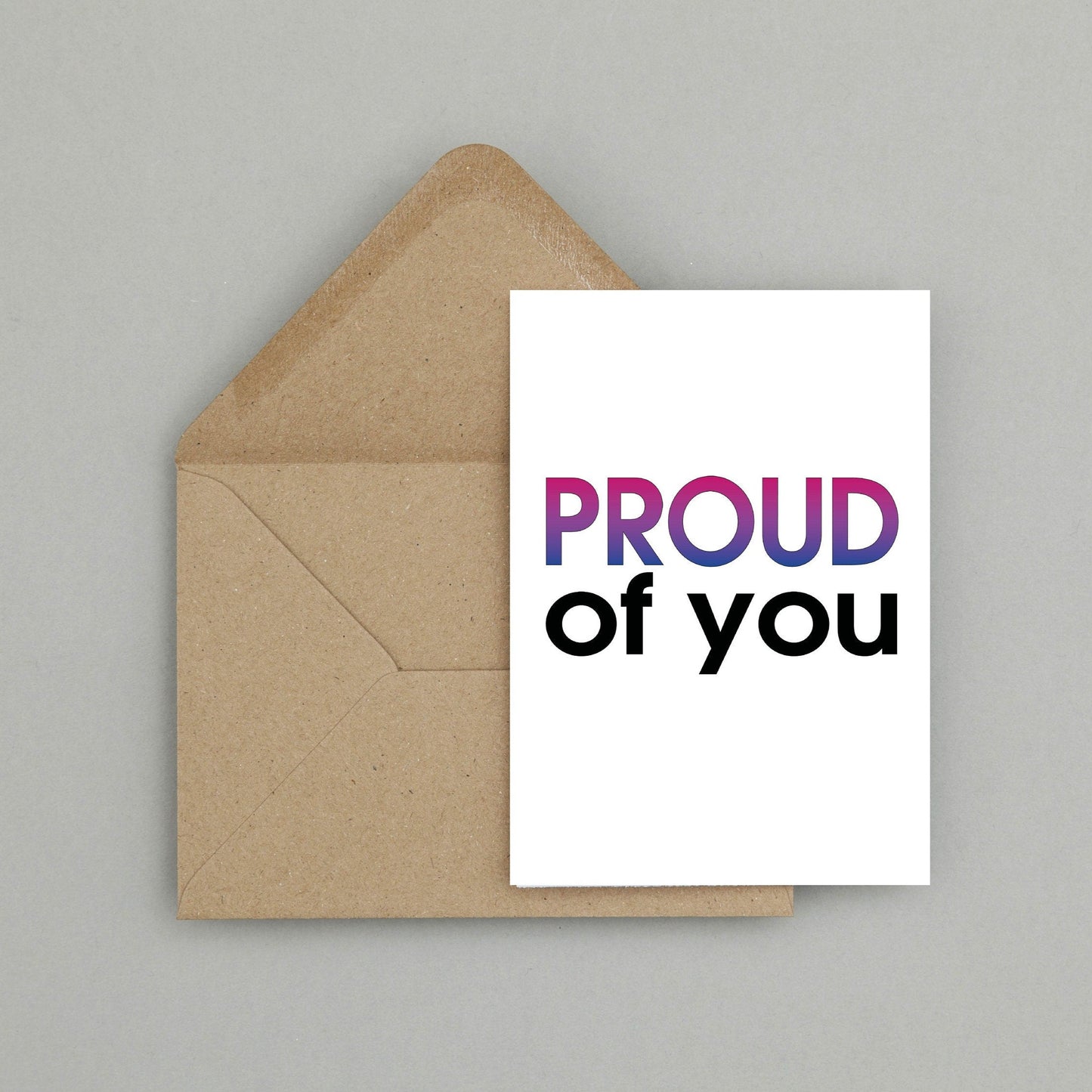 'Proud of you' card | Bisexual pride card | Coming out card