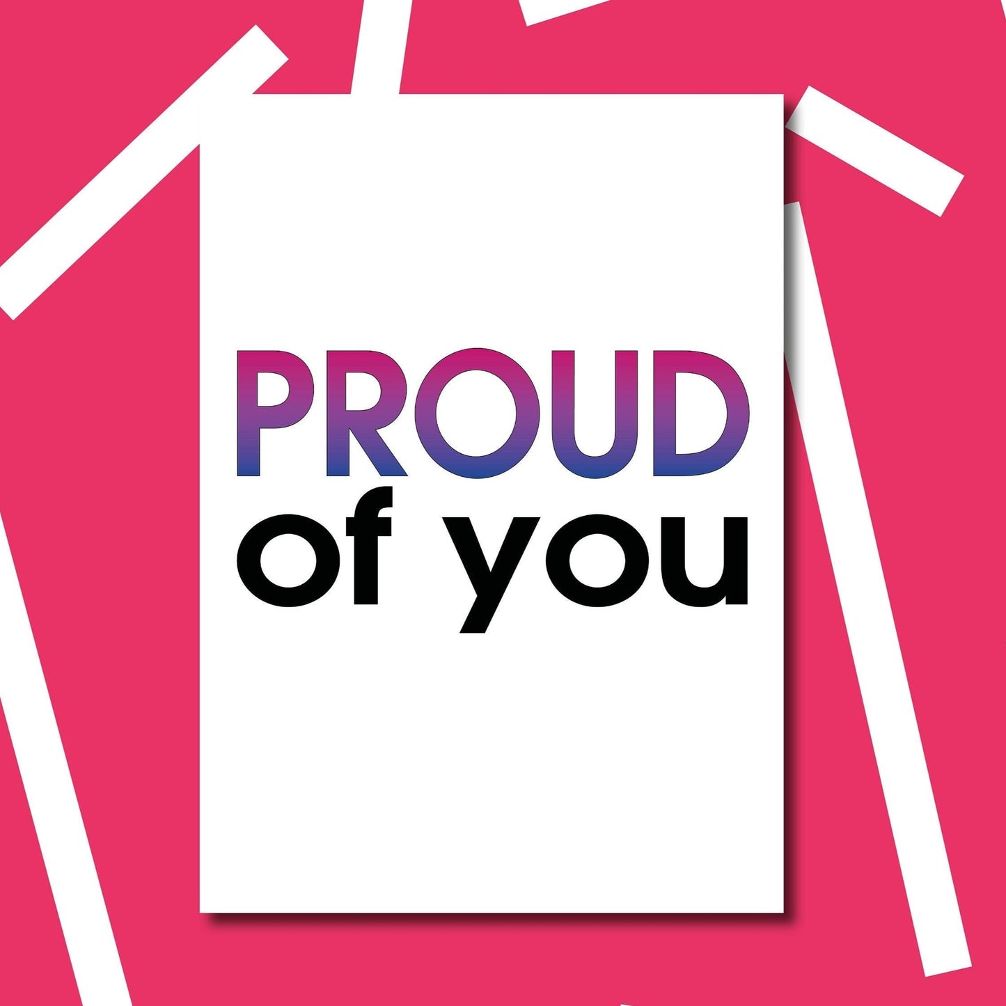 'Proud of you' card | Bisexual pride card | Coming out card
