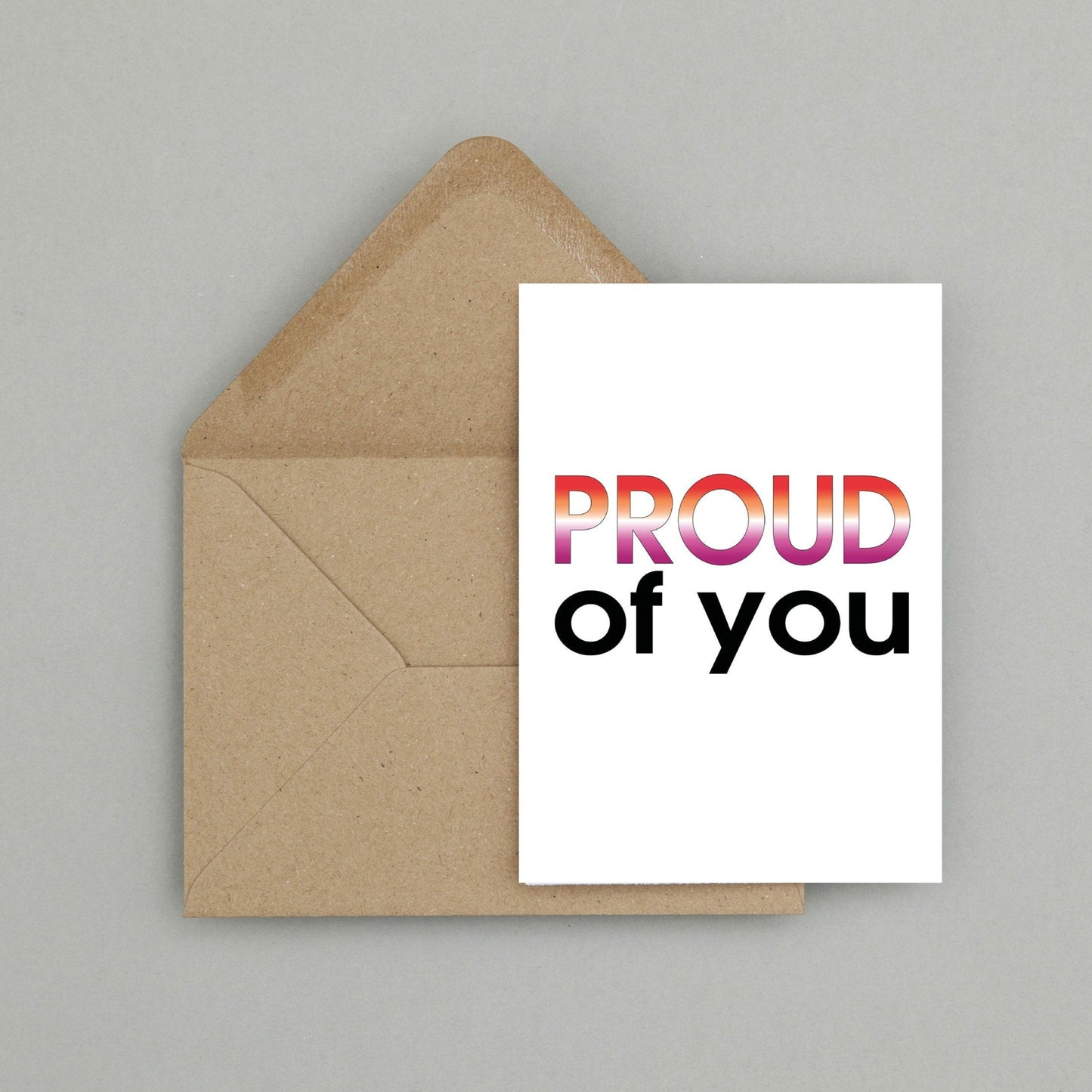 Proud of you card | Lesbian pride card | Coming out card