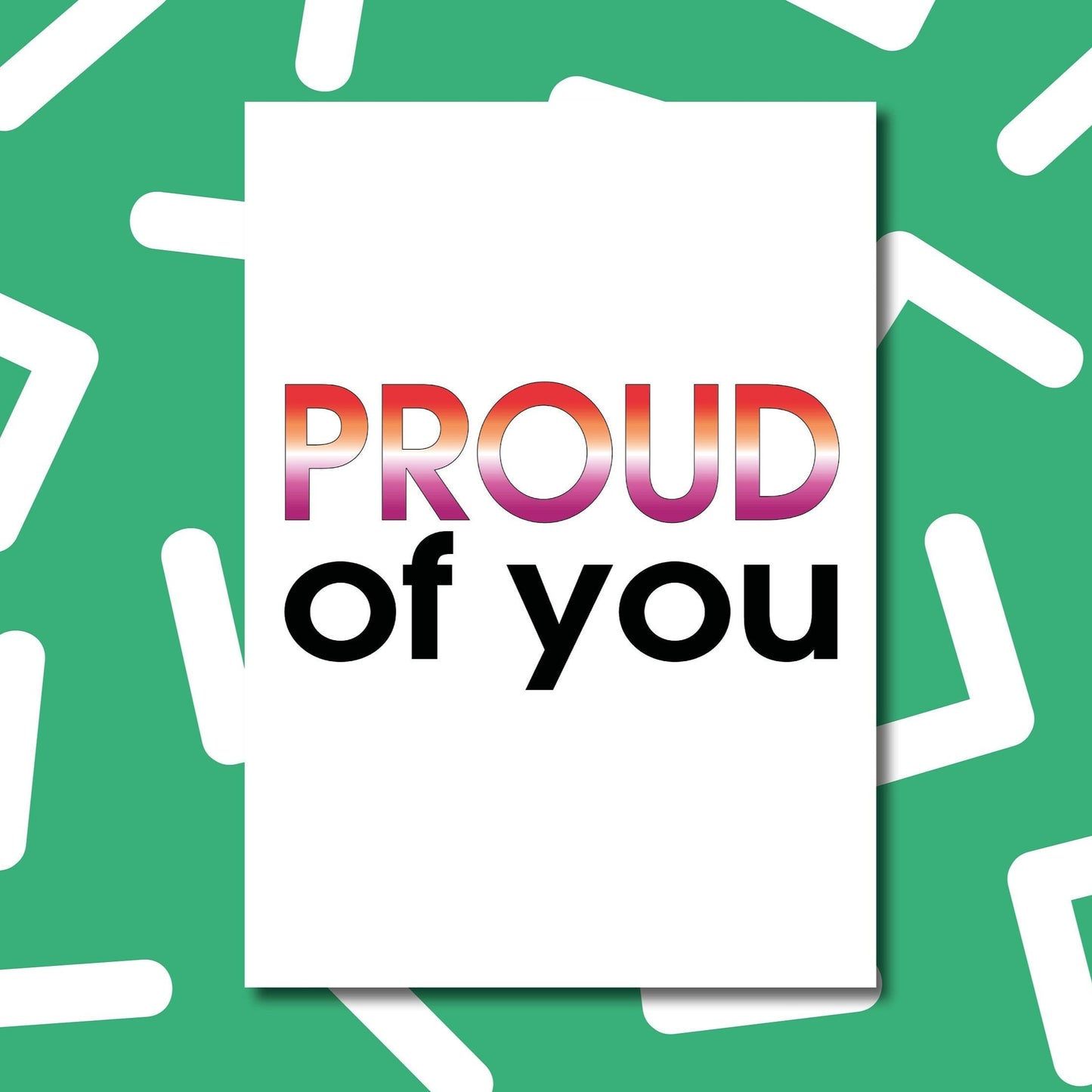 Proud of you card | Lesbian pride card | Coming out card
