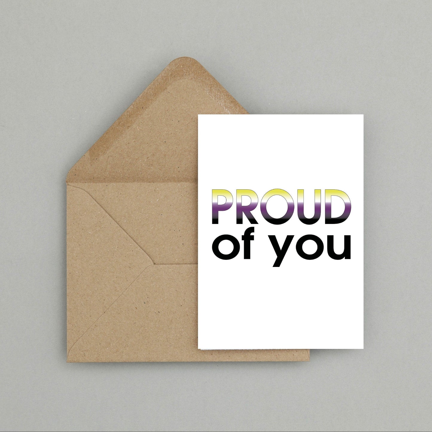 'Proud of you' card | Non-Binary pride card | Coming out card